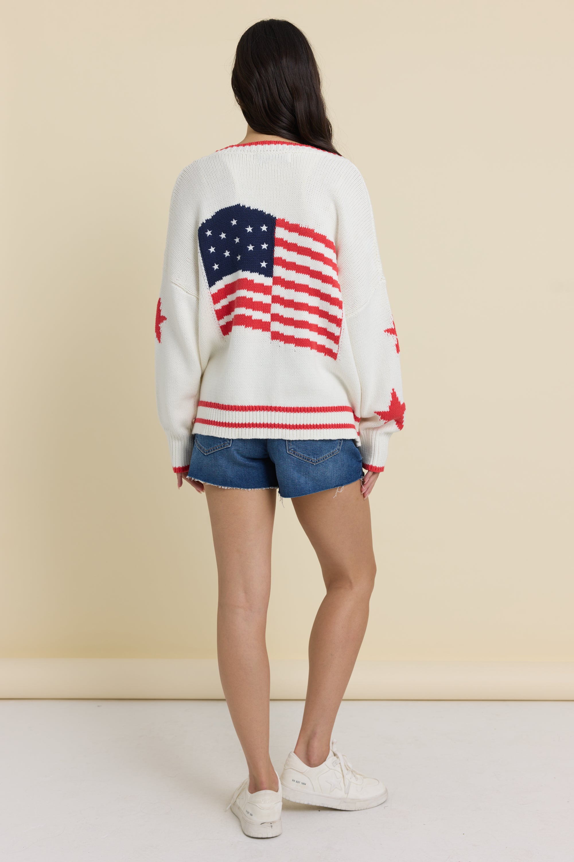 American Flag Knit Cardigan
