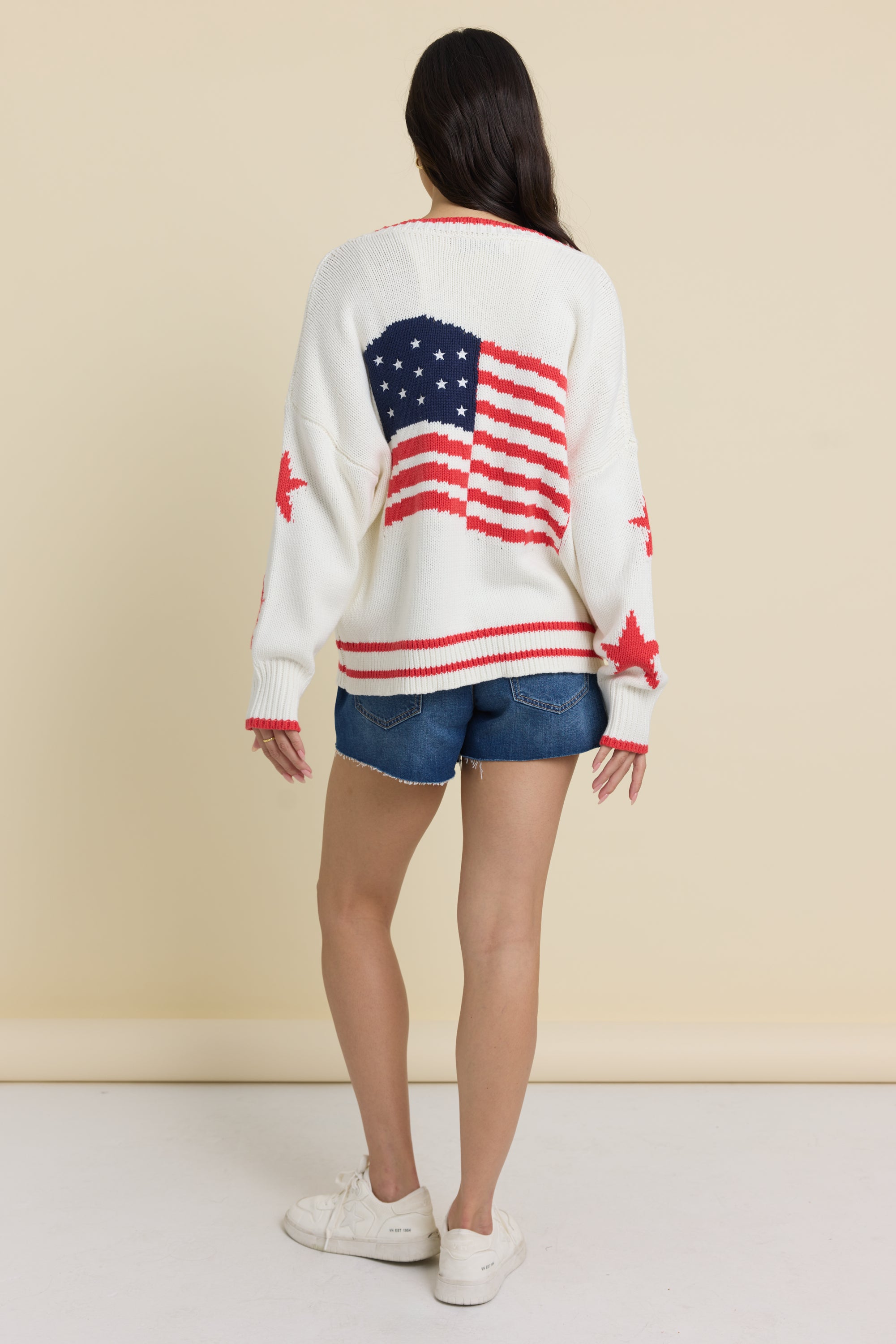 American Flag Knit Cardigan