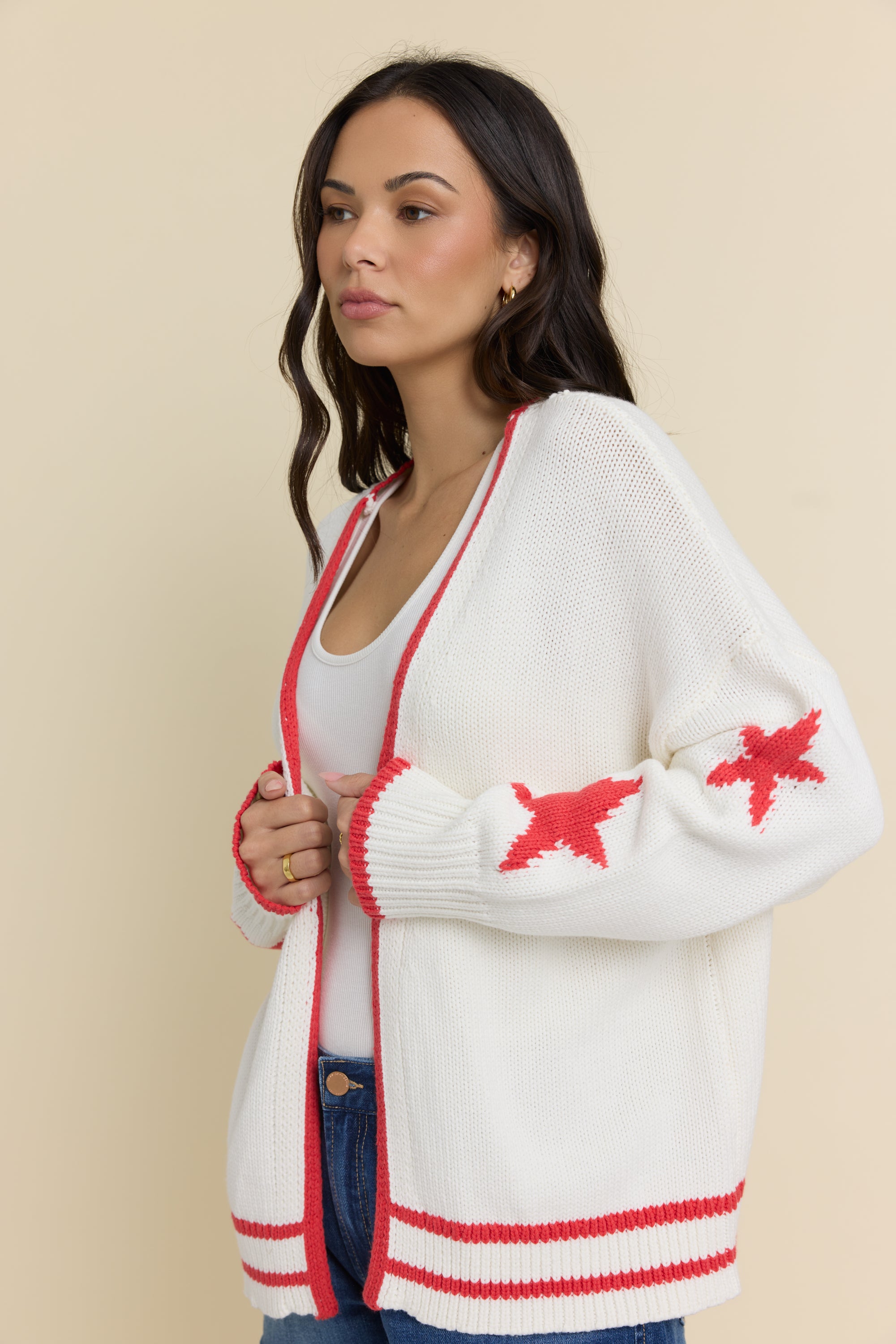American Flag Knit Cardigan