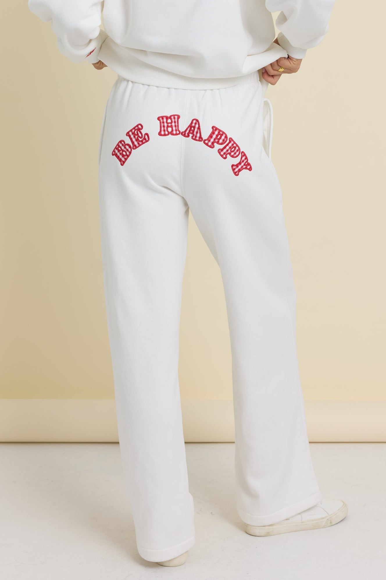 Heavyweight Knit Pant w/ "Be Happy"