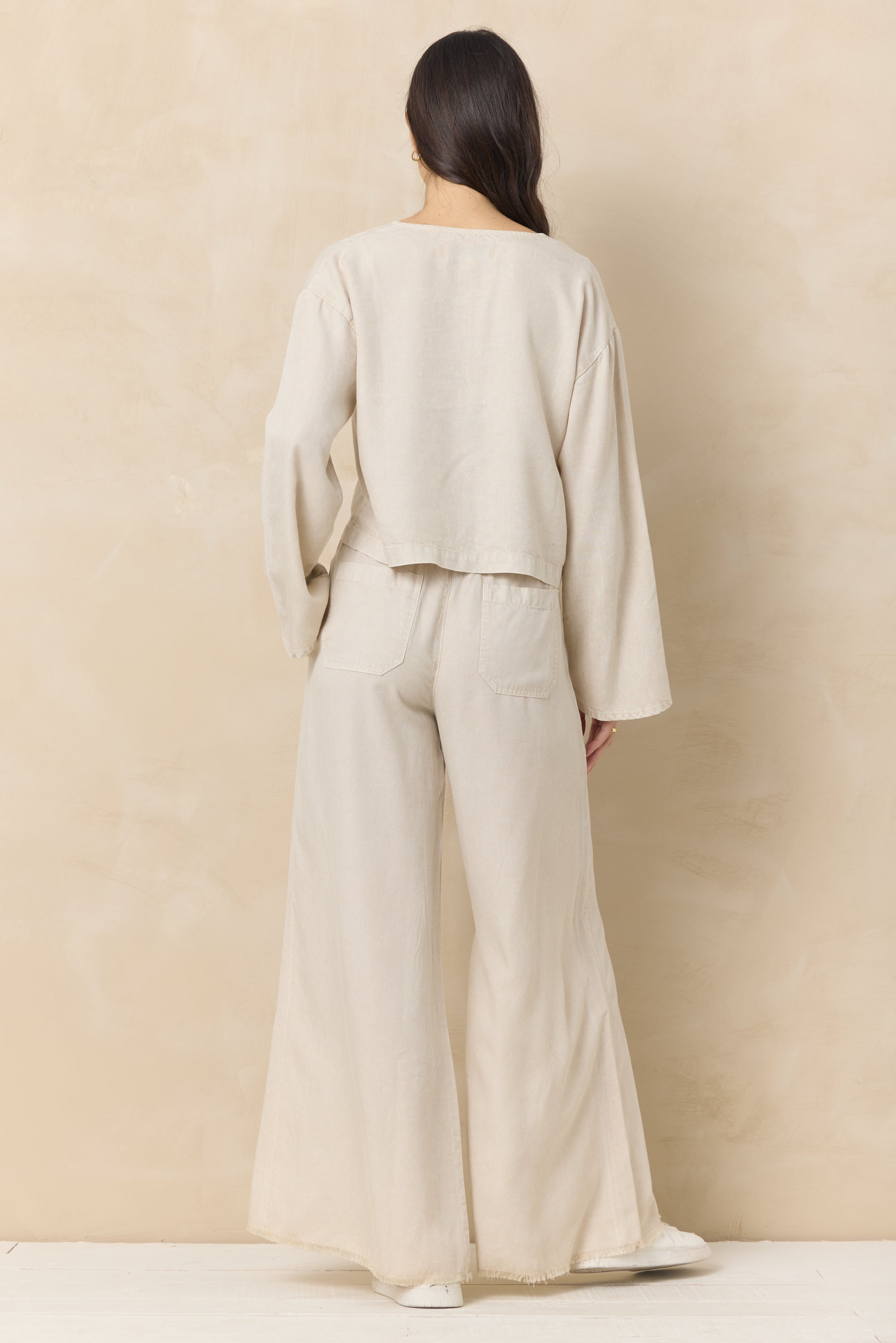 Soft Tan Wide Leg Pant