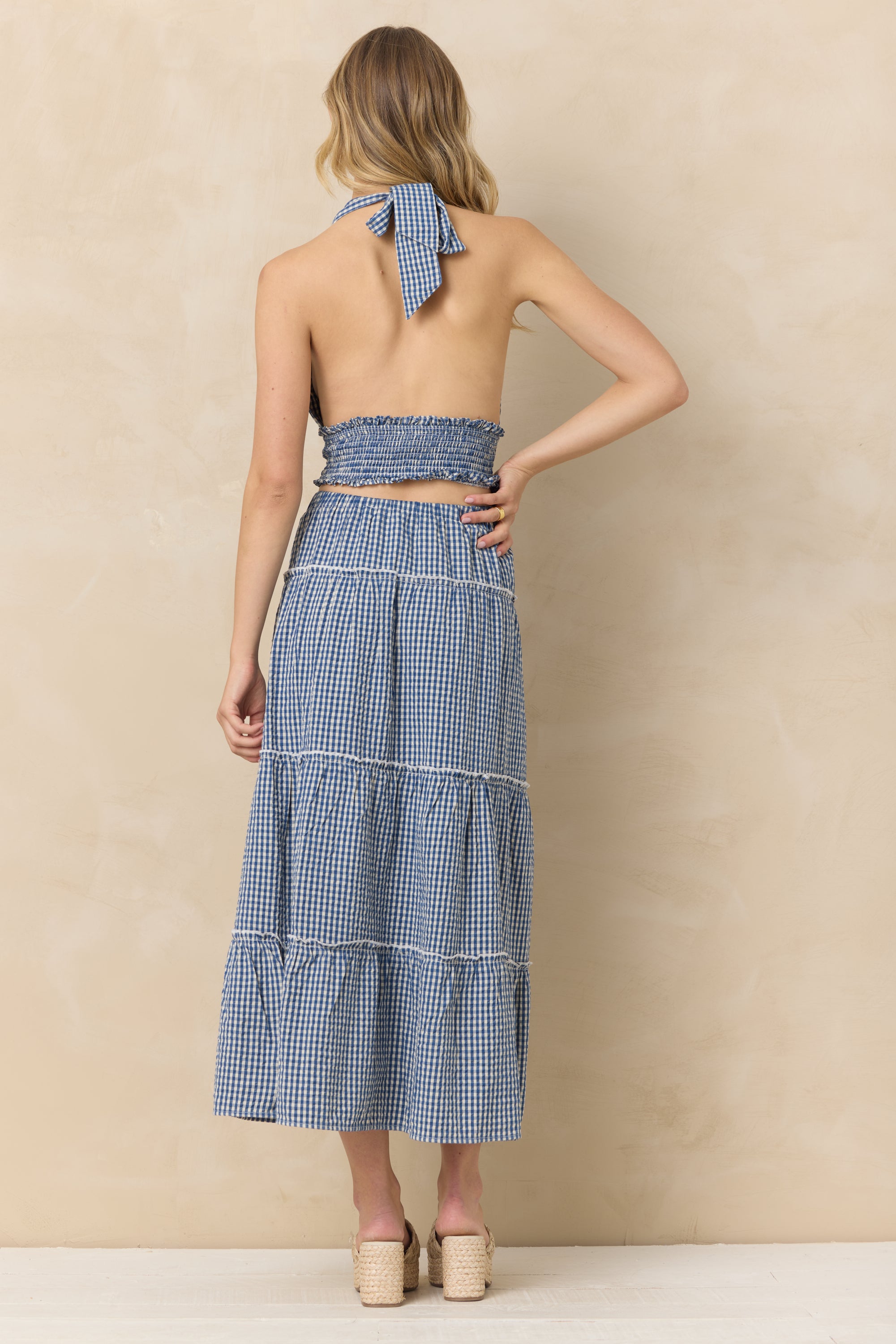 Woven Maxi Skirt with Slit