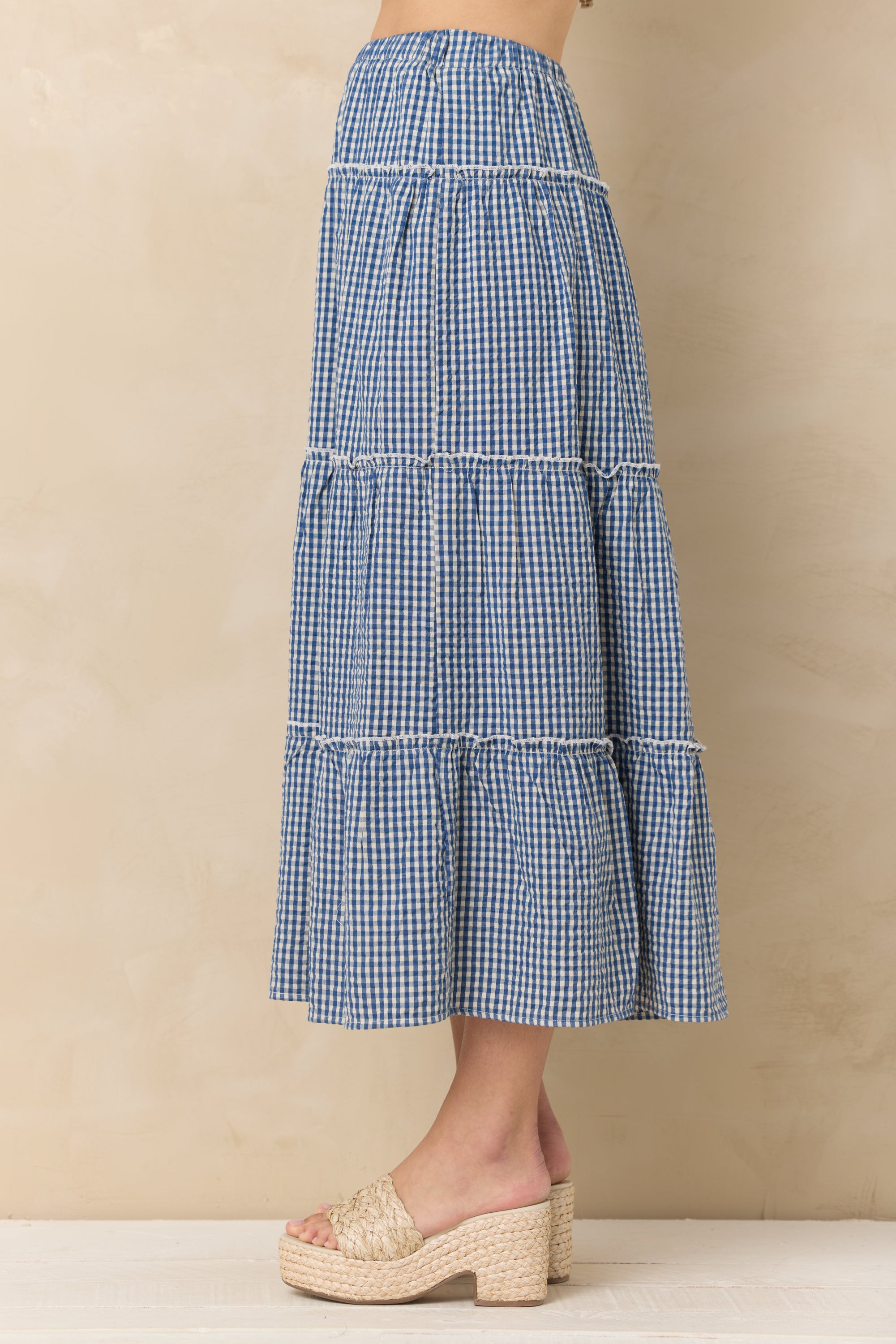 Woven Maxi Skirt with Slit