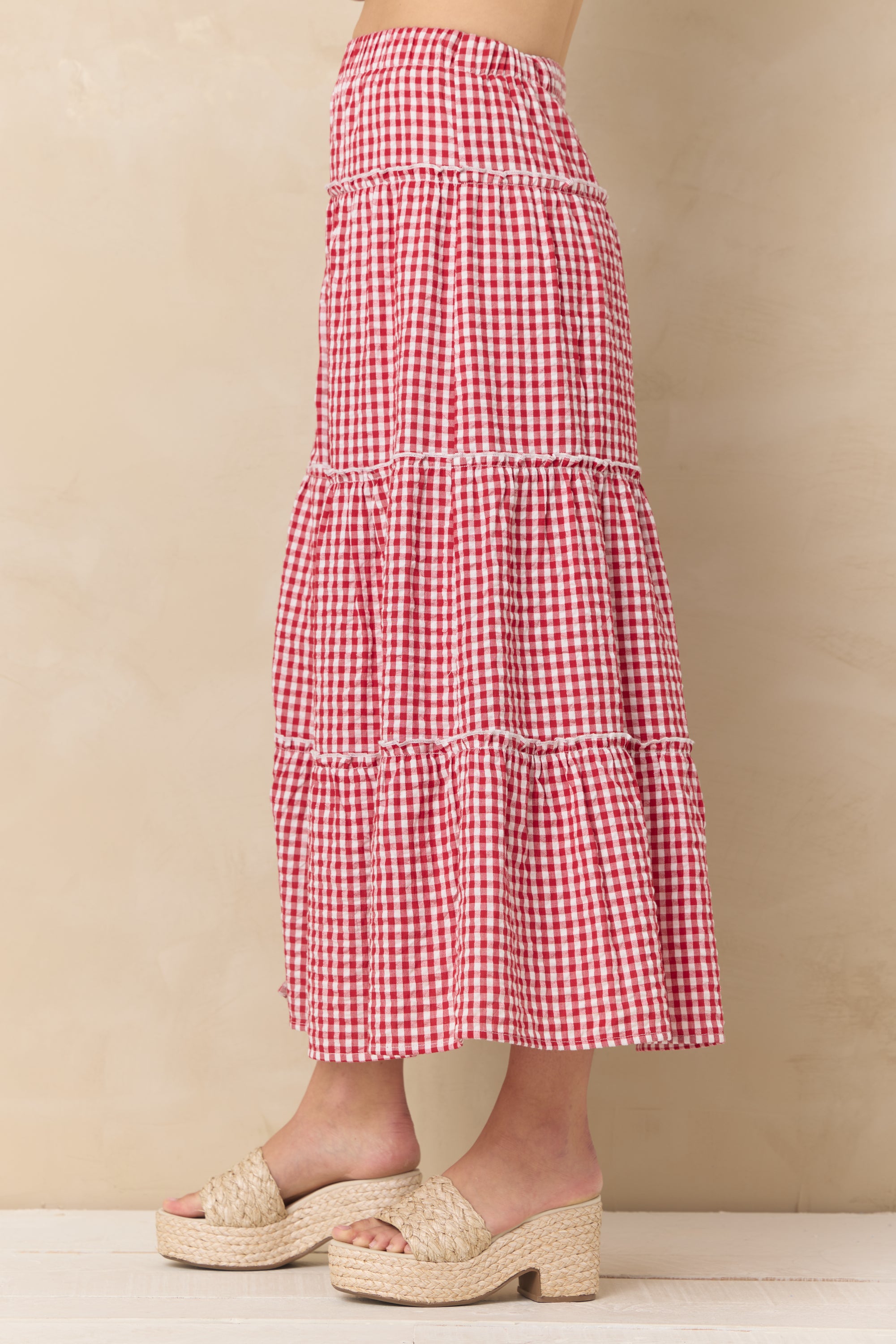 Woven Maxi Skirt with Slit