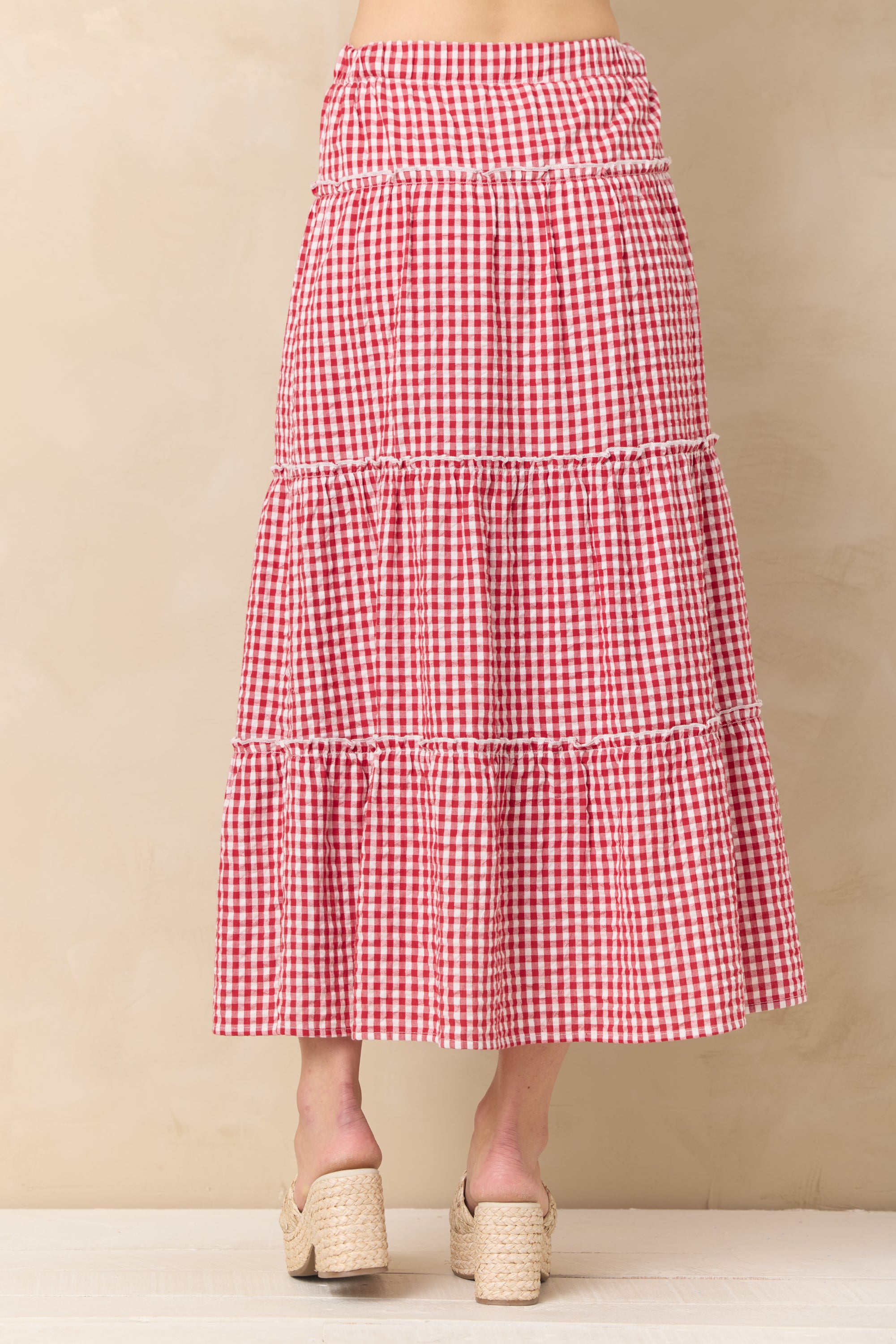 Woven Maxi Skirt with Slit