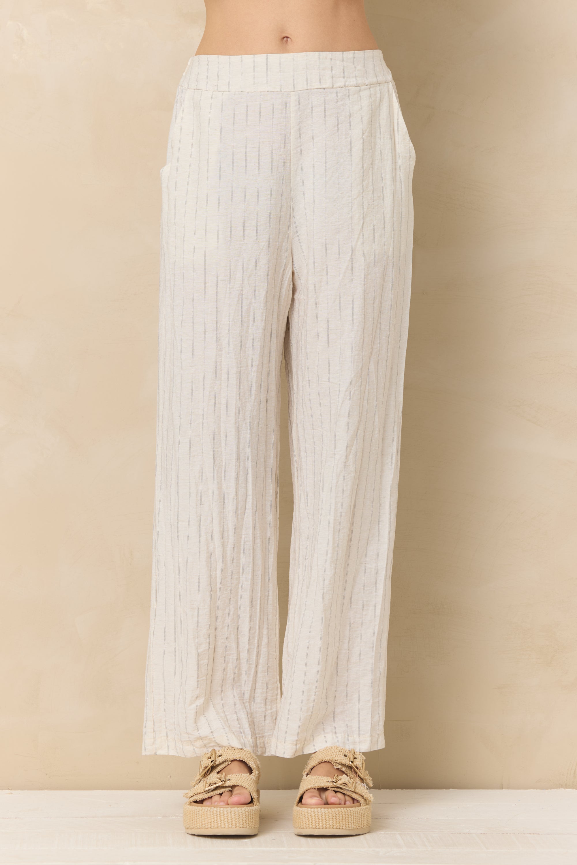 Textured Linen Blend Pant