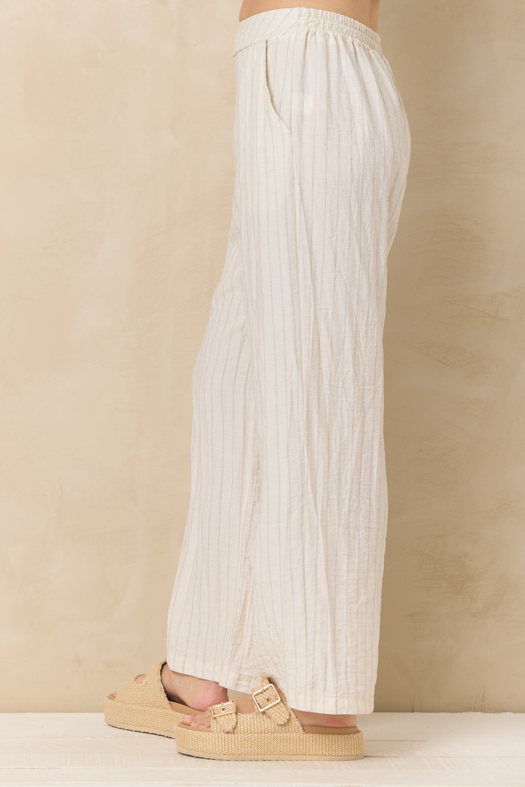 Textured Linen Blend Pant