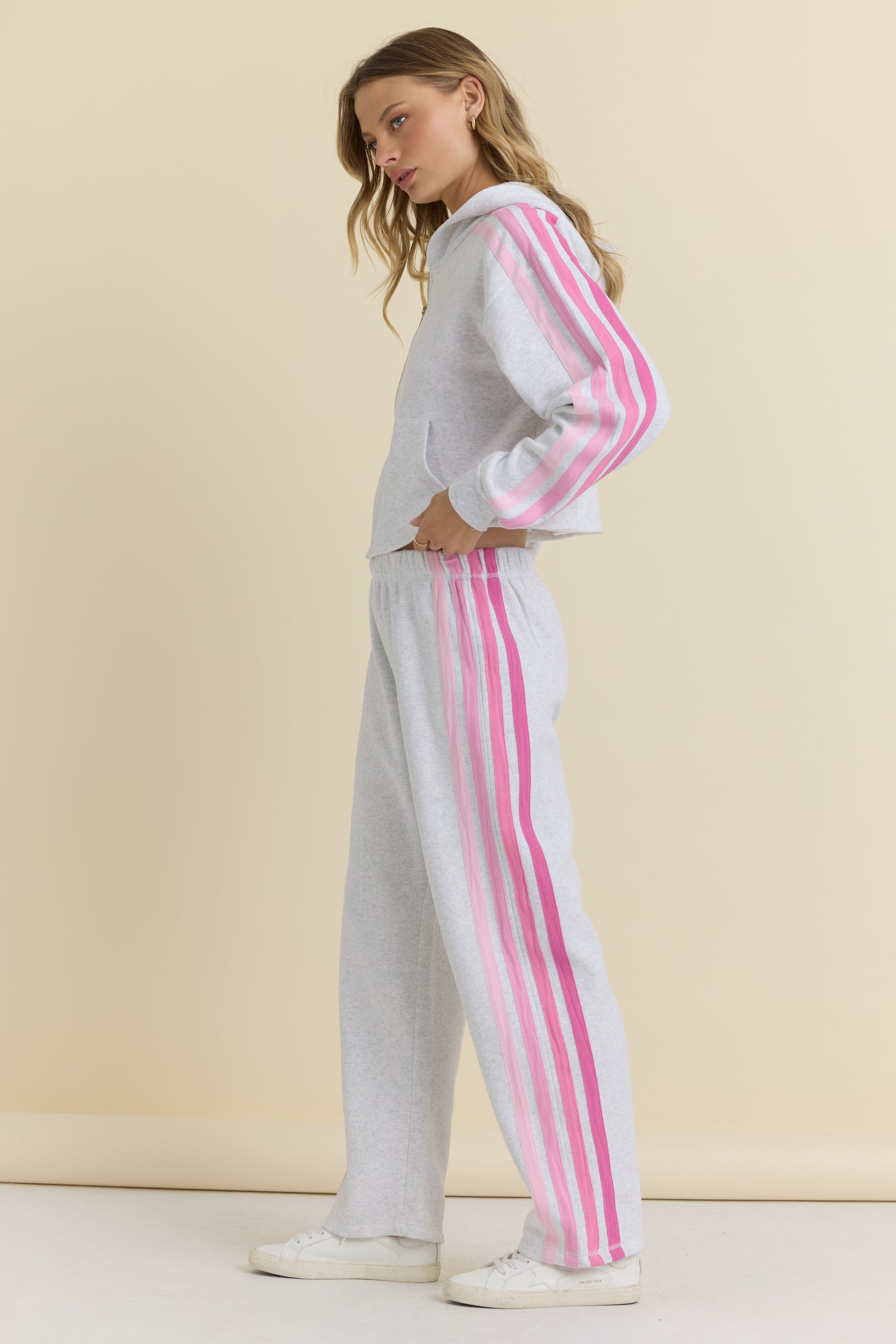 Wide Leg Pant with Twill Tape Stripe
