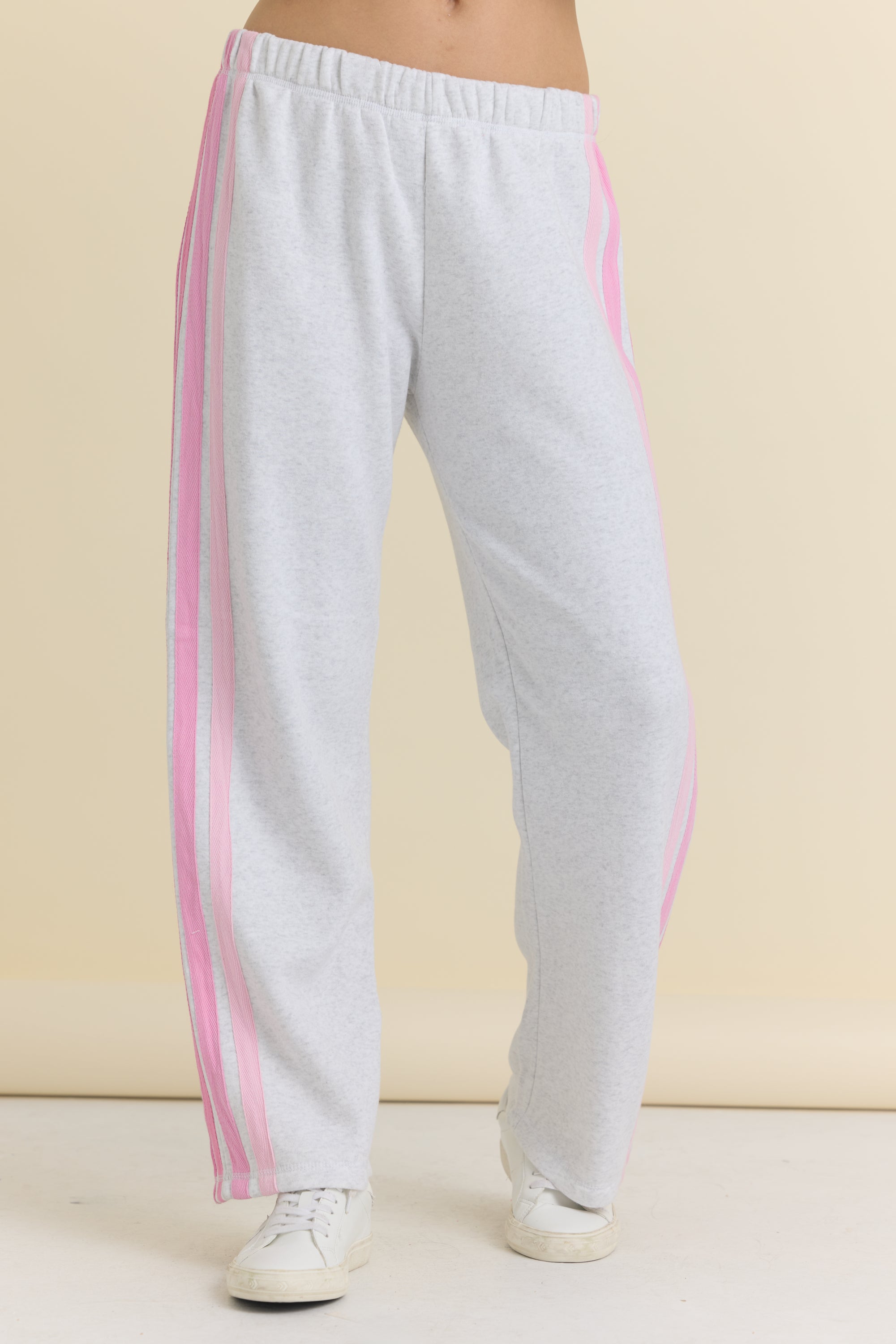 Wide Leg Pant with Twill Tape Stripe