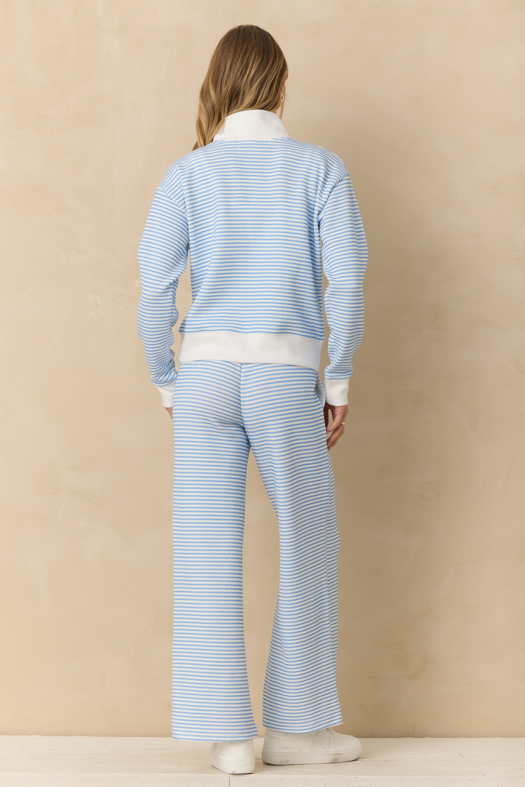 Striped Cloud Fleece Quarter Zip