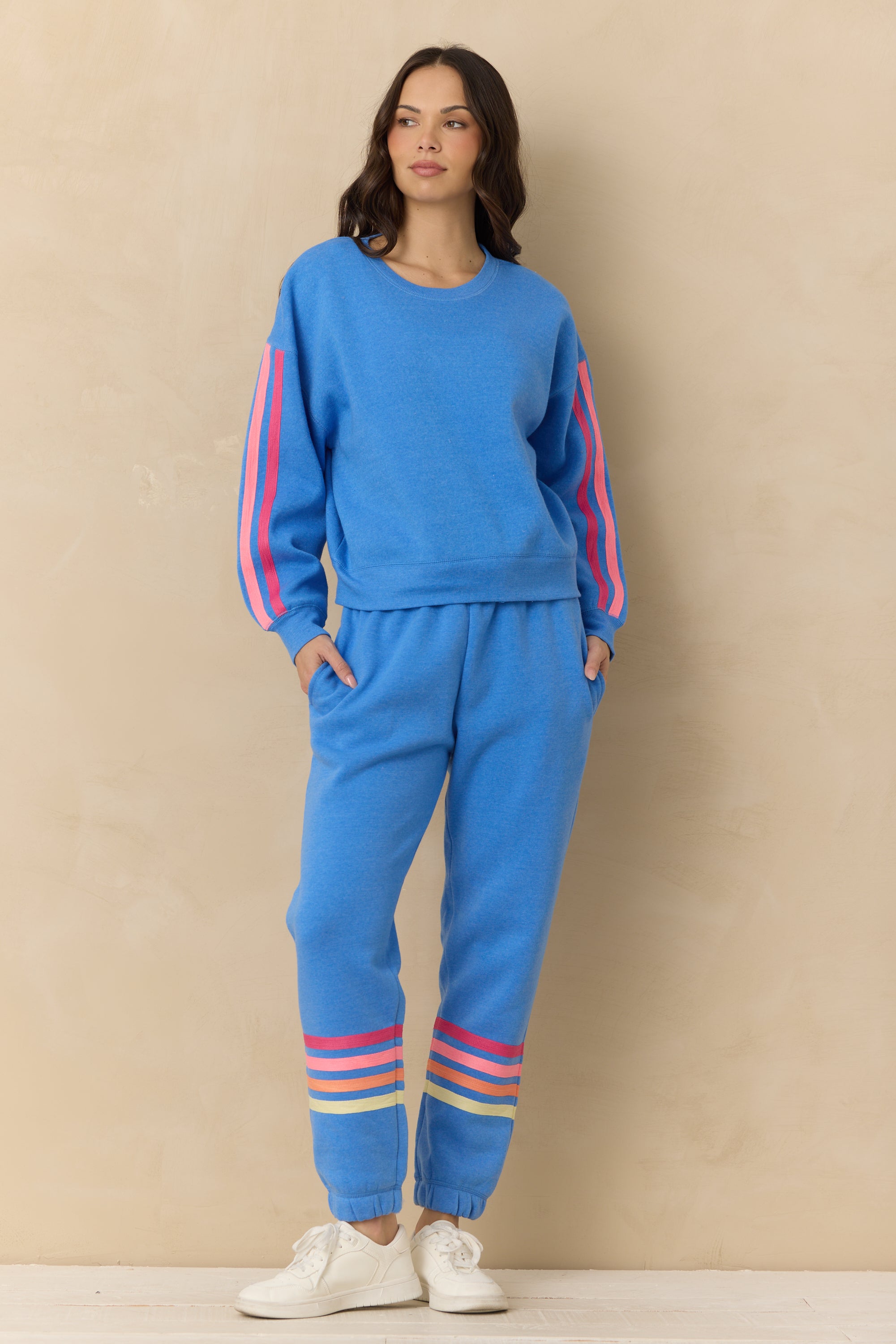 Stripe Heather Fleece Jogger