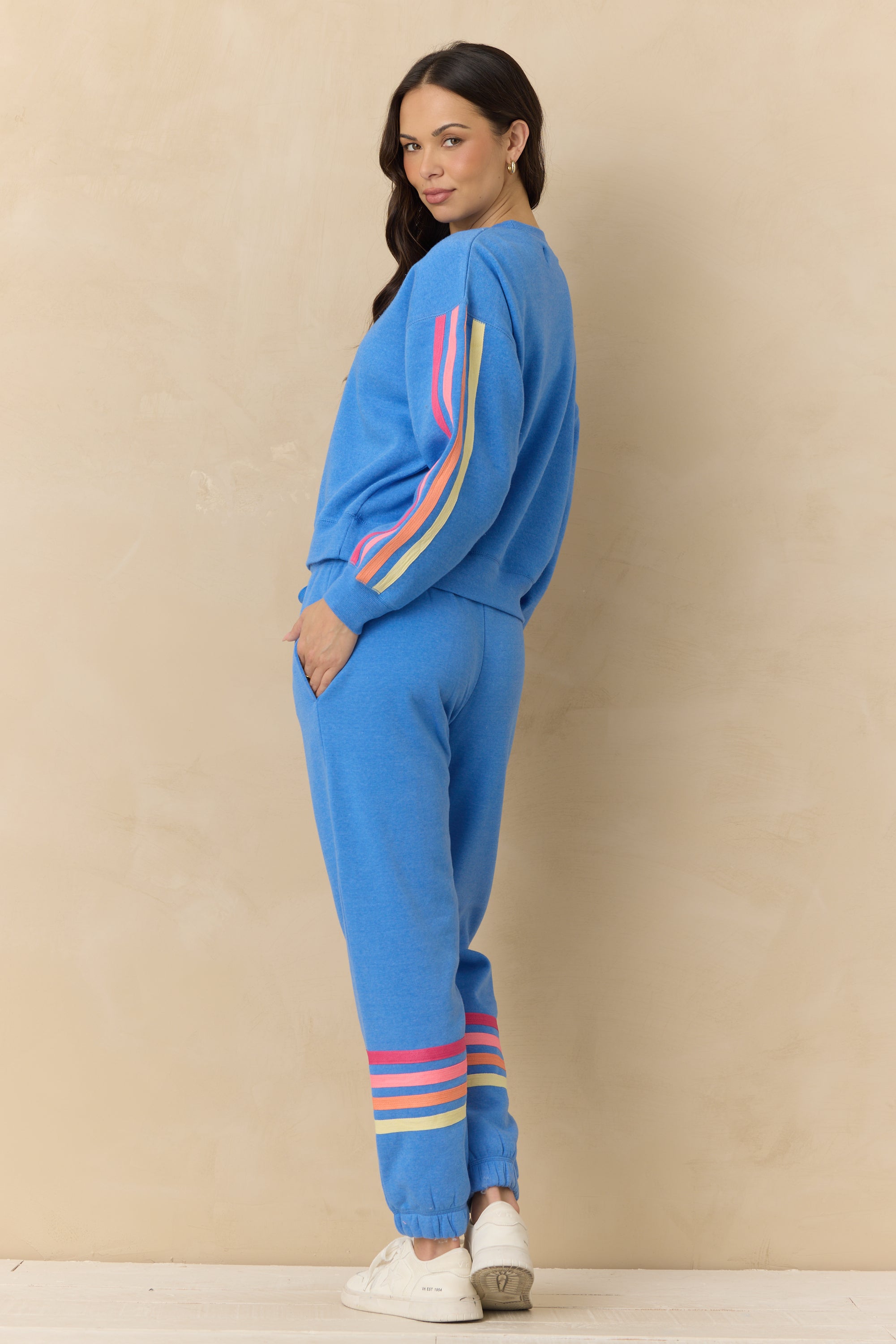 Stripe Heather Fleece Jogger