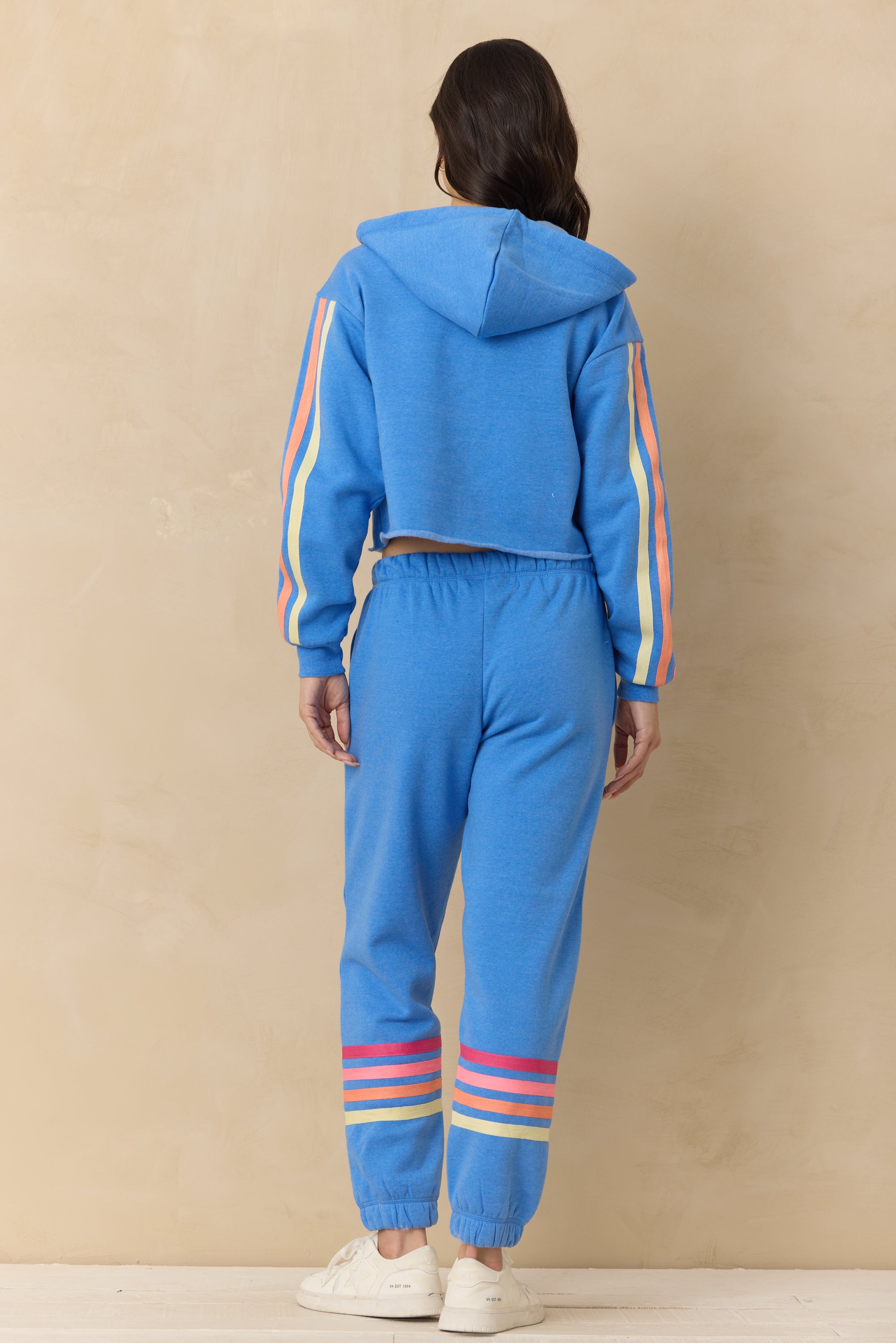 Stripe Heather Fleece Zip-Up