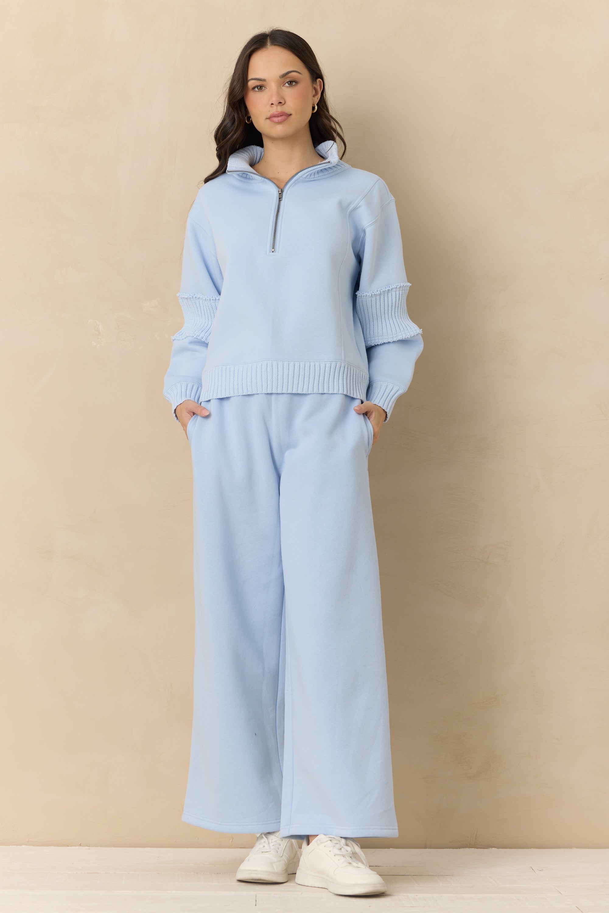 Vintage Fleece Quarter Zip with Rib