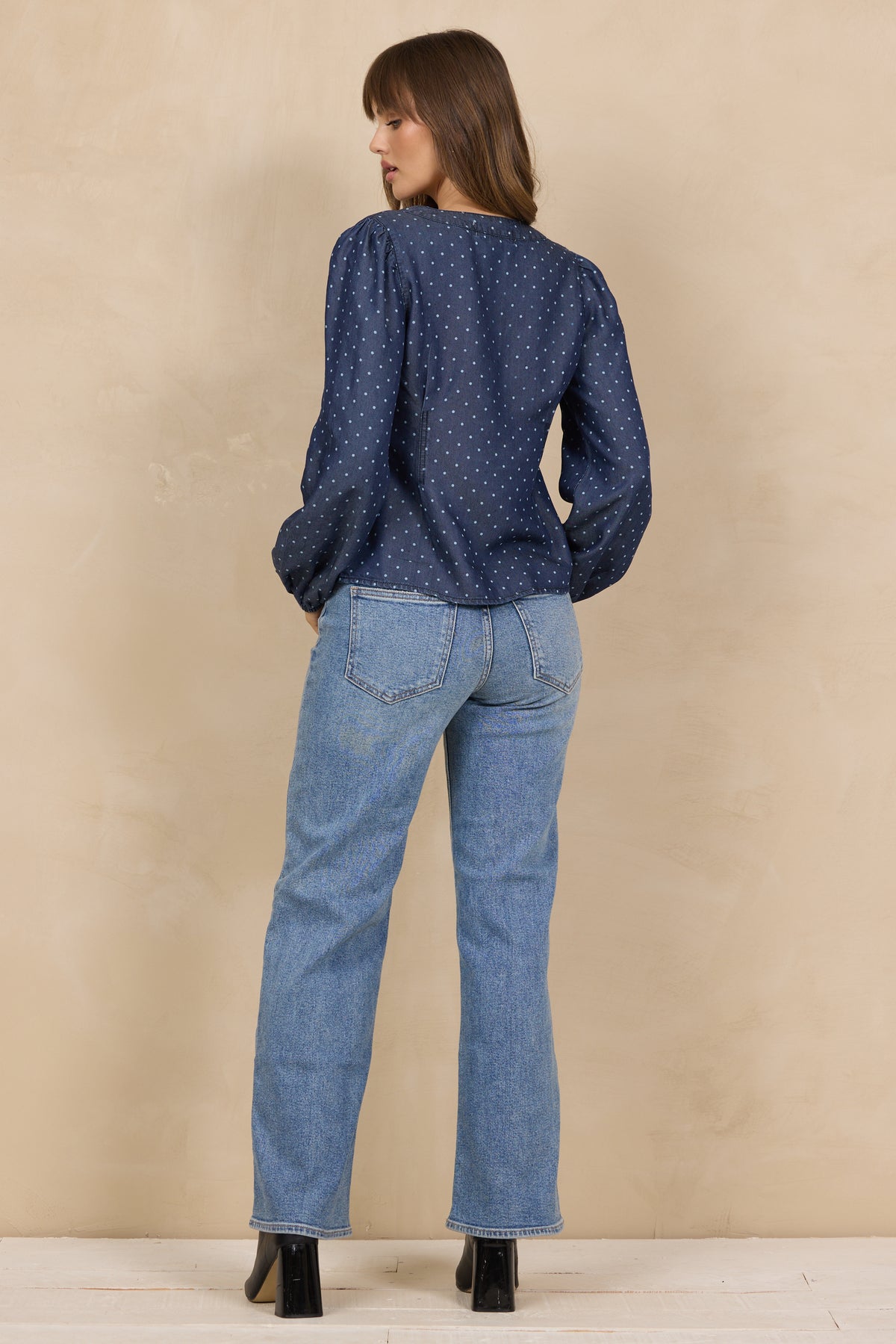 Tencel Button Front Top