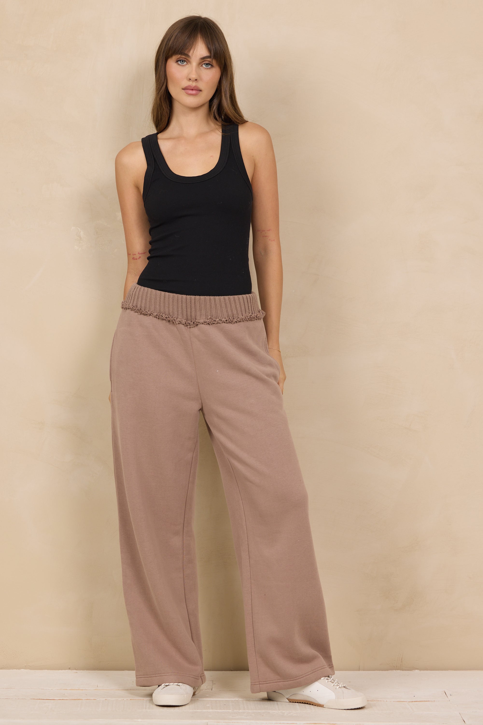 Vintage Fleece Pant with Rib Detail