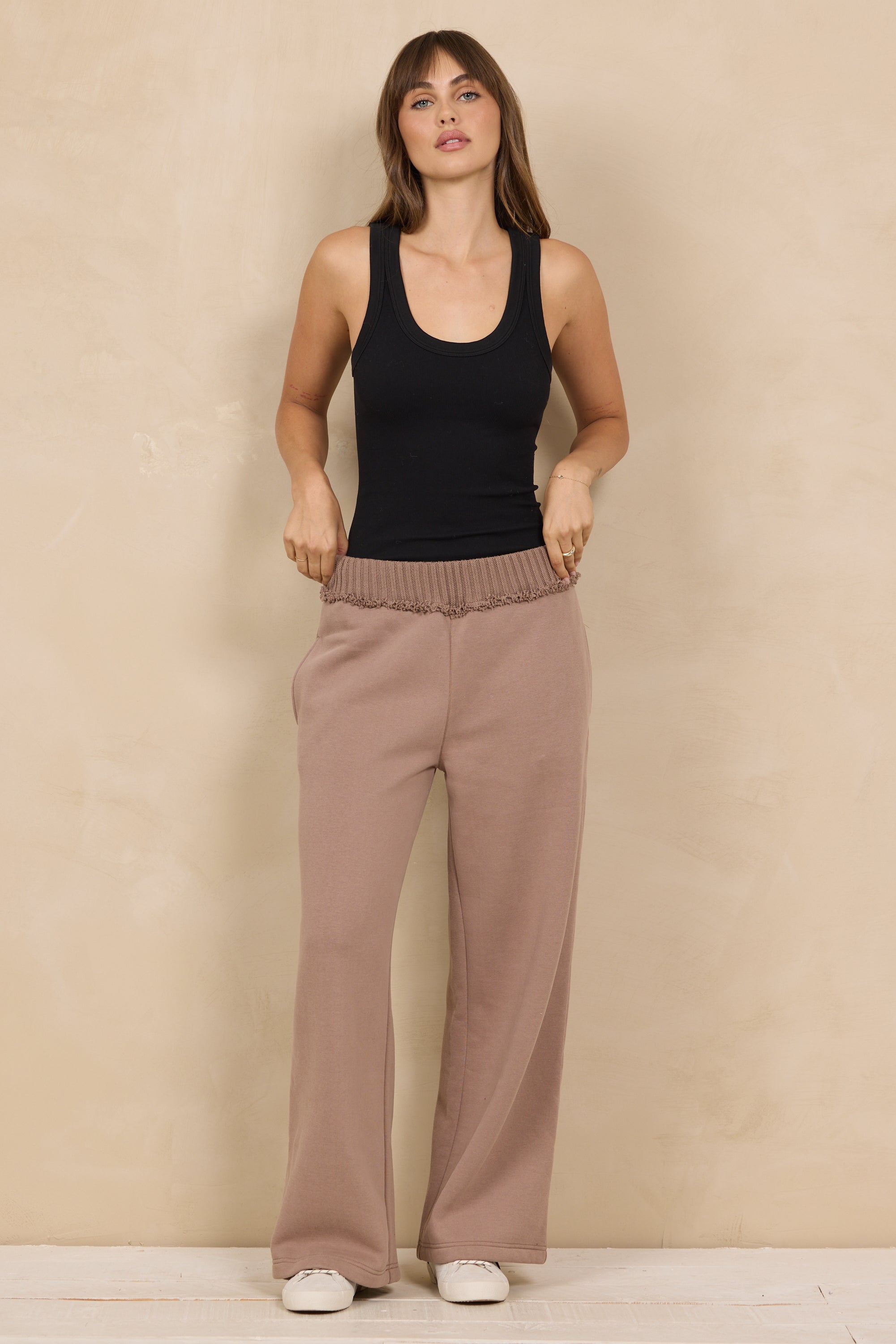 Vintage Fleece Pant with Rib Detail