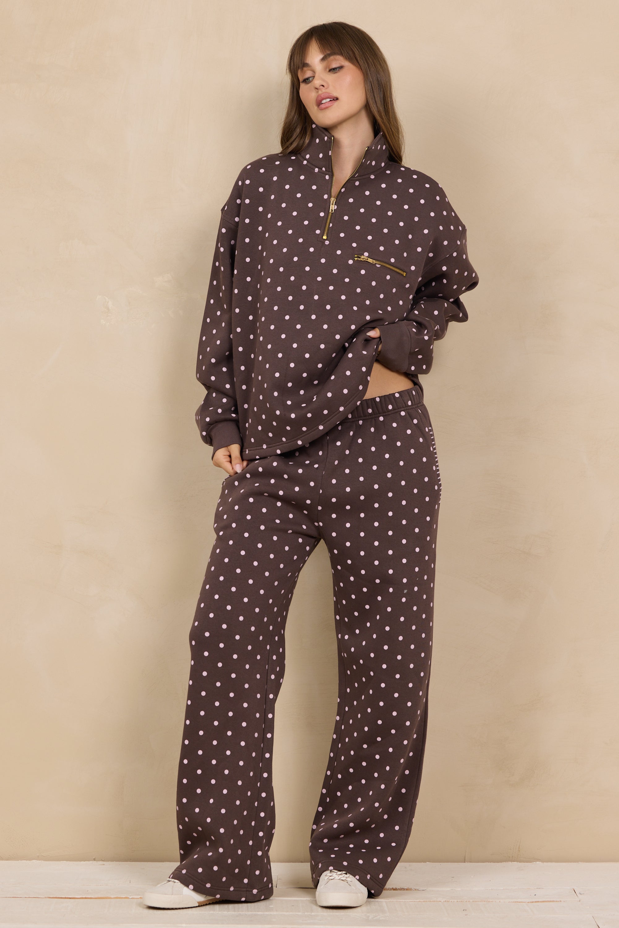 Printed Essential Fleece Quarter Zip
