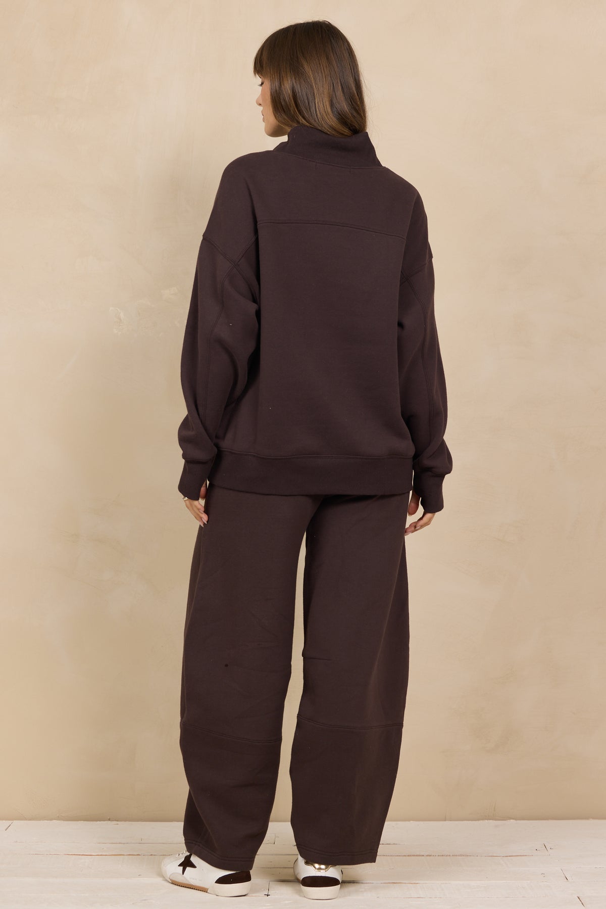 Soft Surf Wash Mockneck 2-Piece Set in Brownie