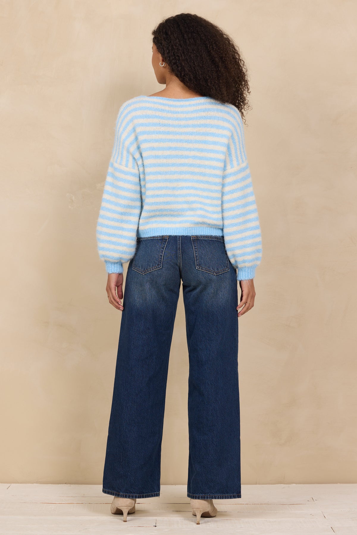 CROPPED STRIPE CARDIGAN