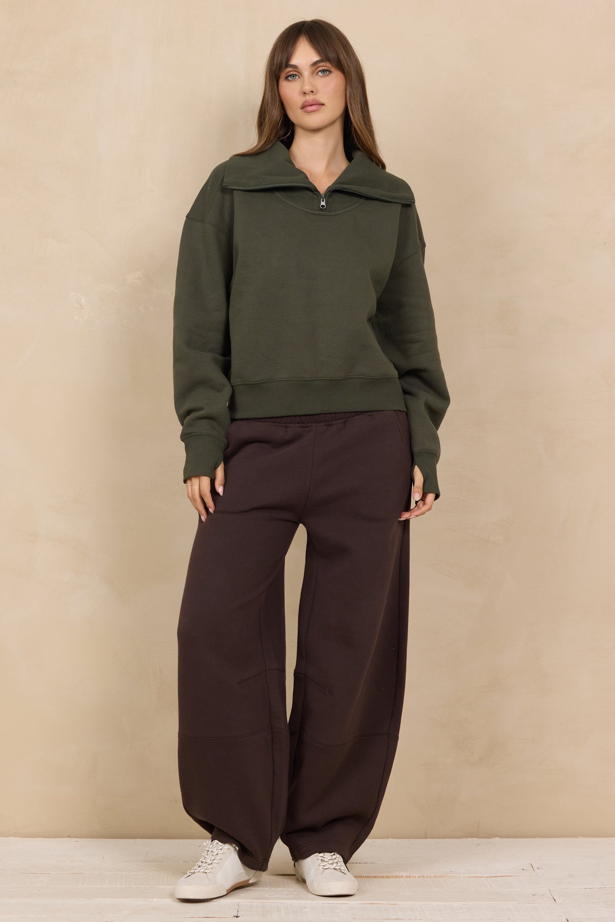 Soft Surf Wash Zippered Mockneck