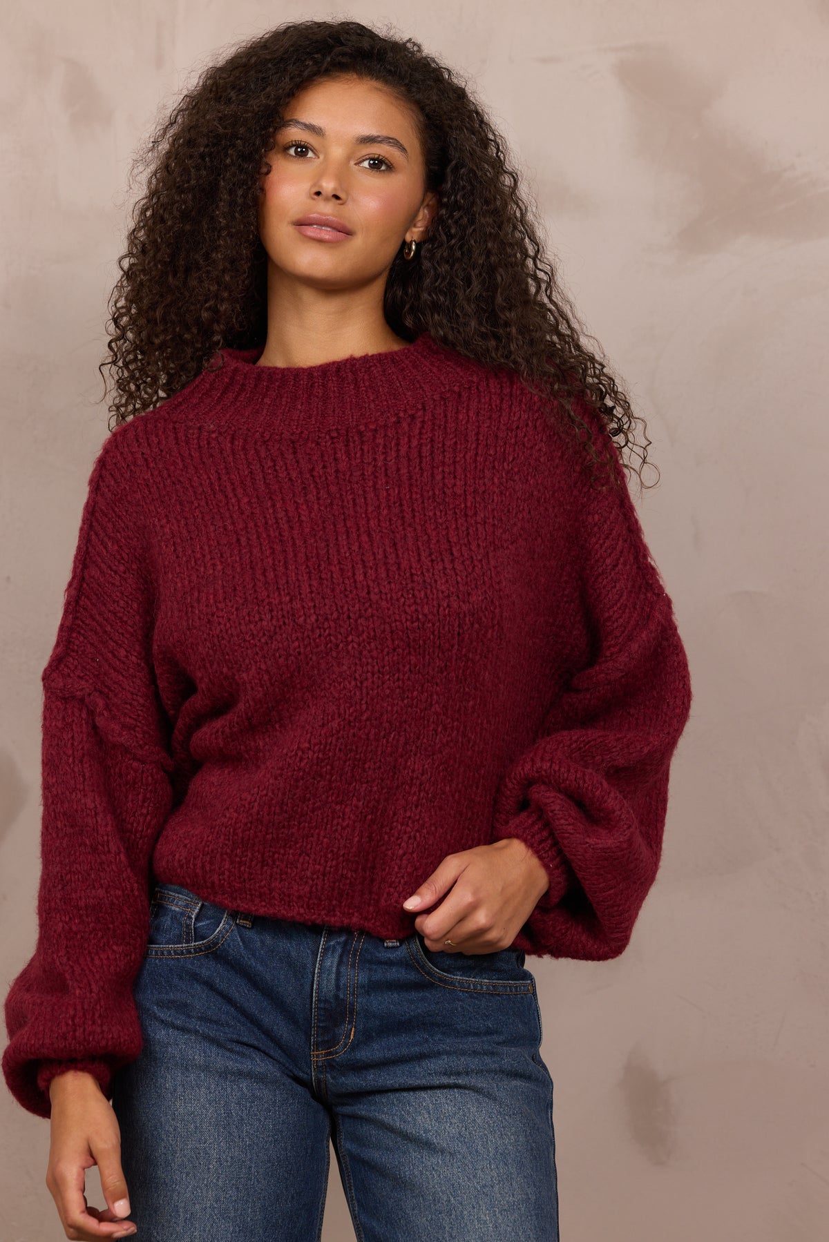 MOCK NECK SWEATER