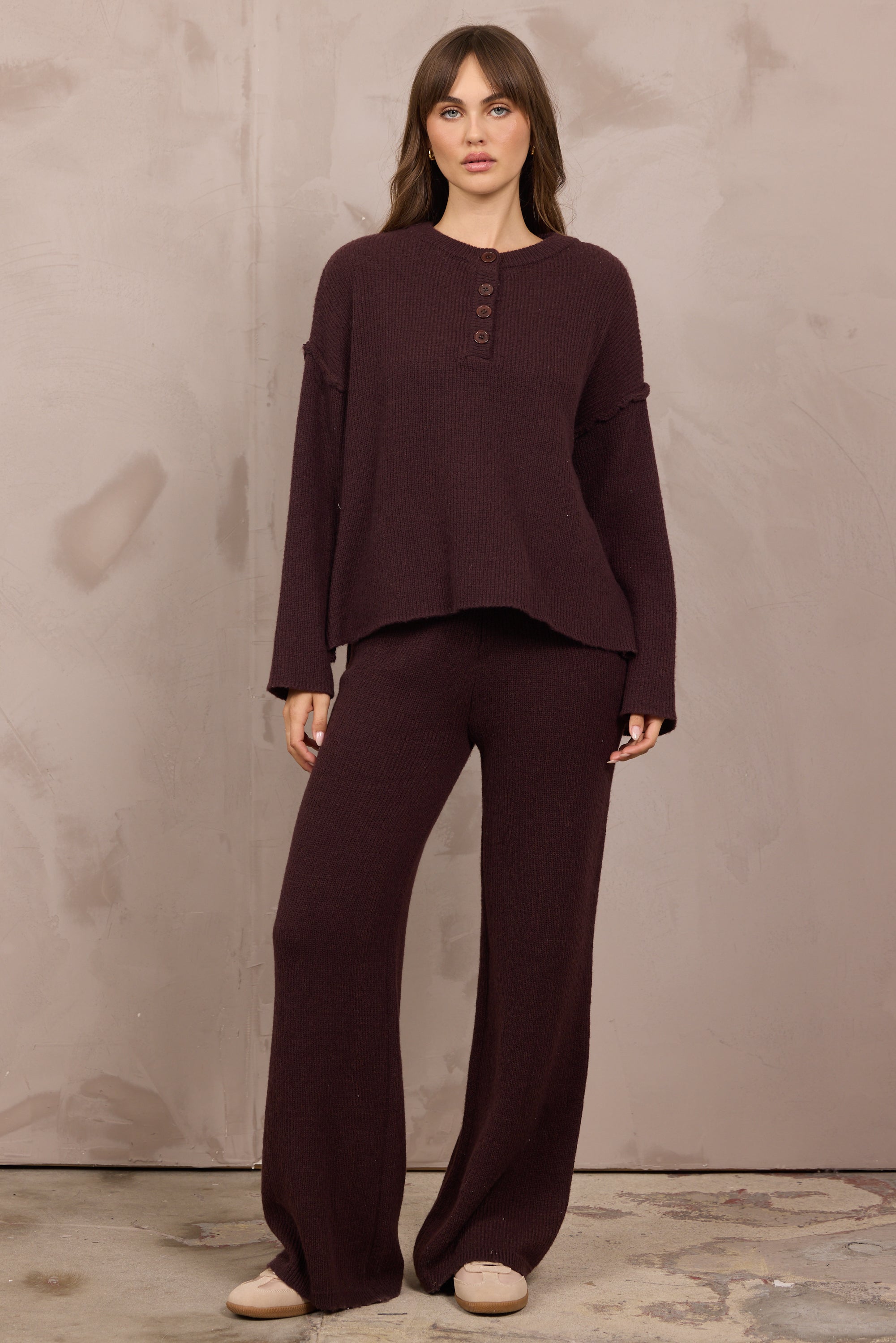Sweater Terry Wide Leg Pant