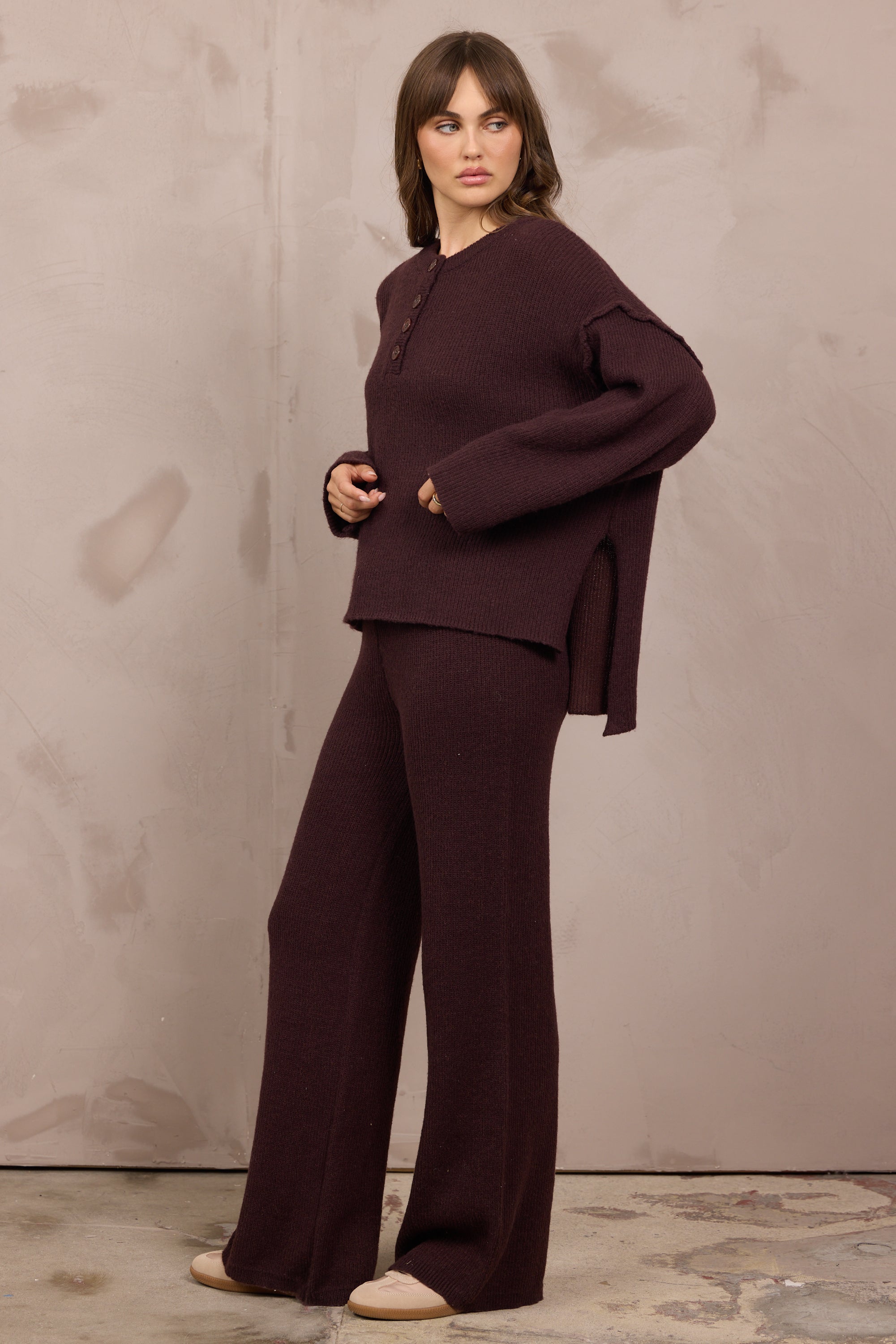 Sweater Terry Wide Leg Pant