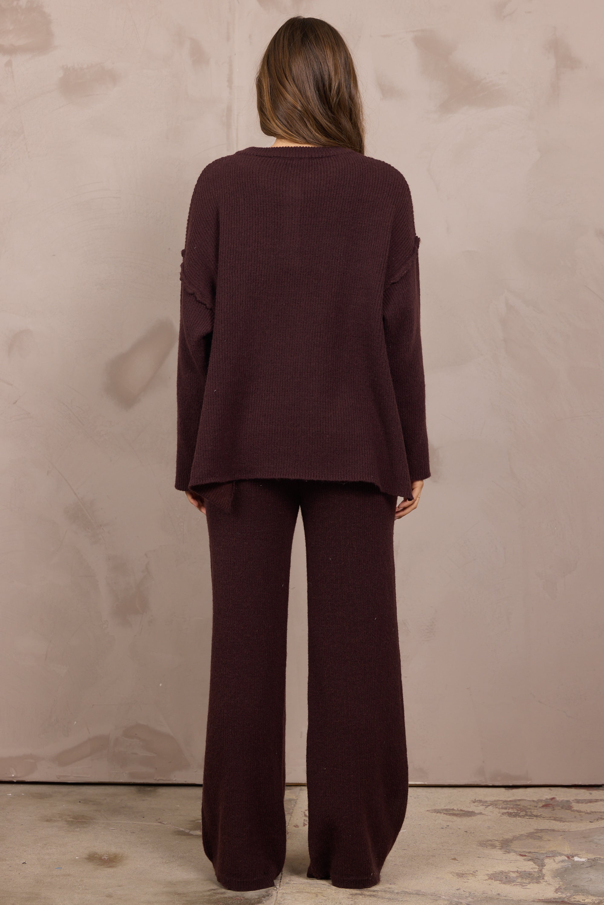 Sweater Terry Wide Leg Pant