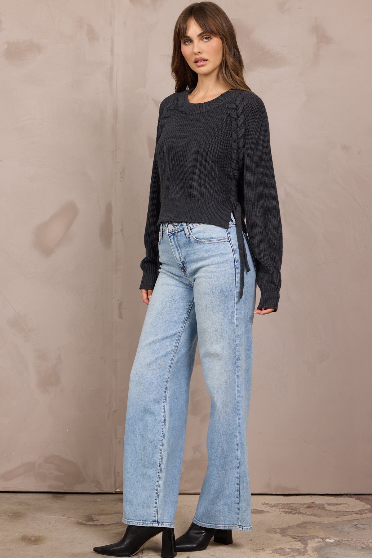 Sweater w/ Braided Detail