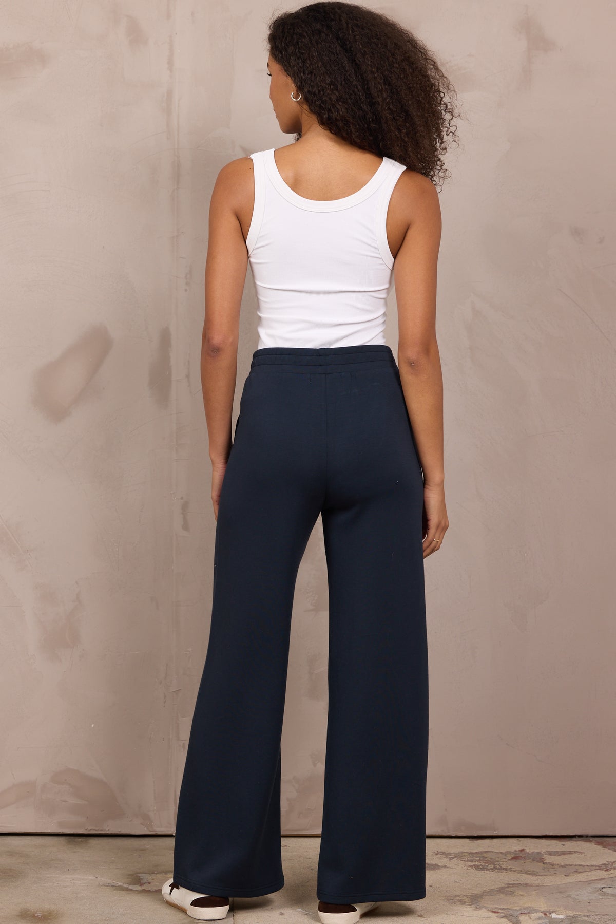 Cloud Fleece Wide Leg Pant w/ Front Slit