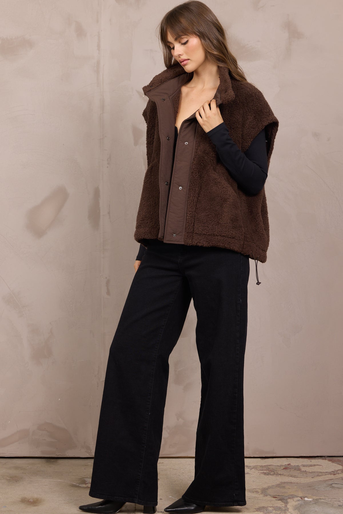 Brown Shearling Vest