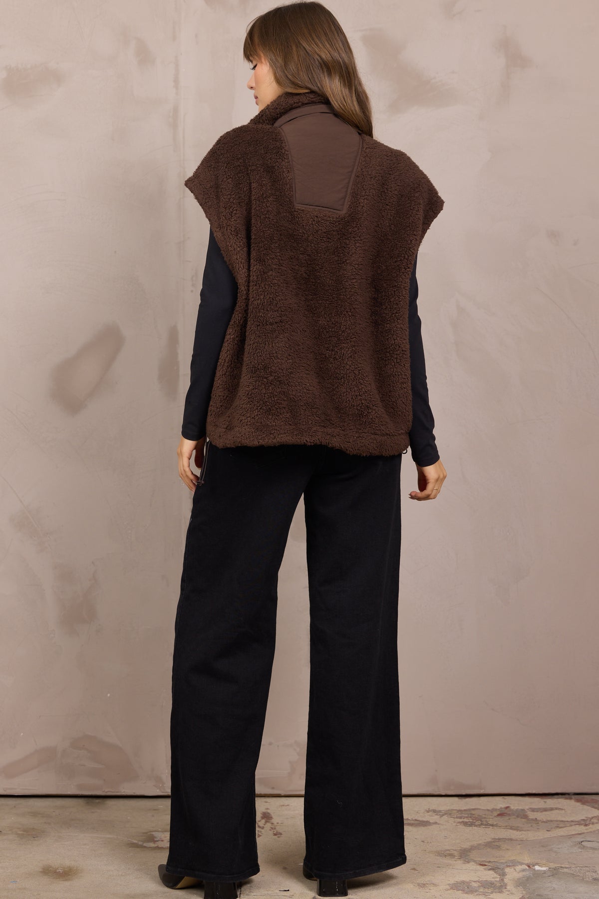 Brown Shearling Vest