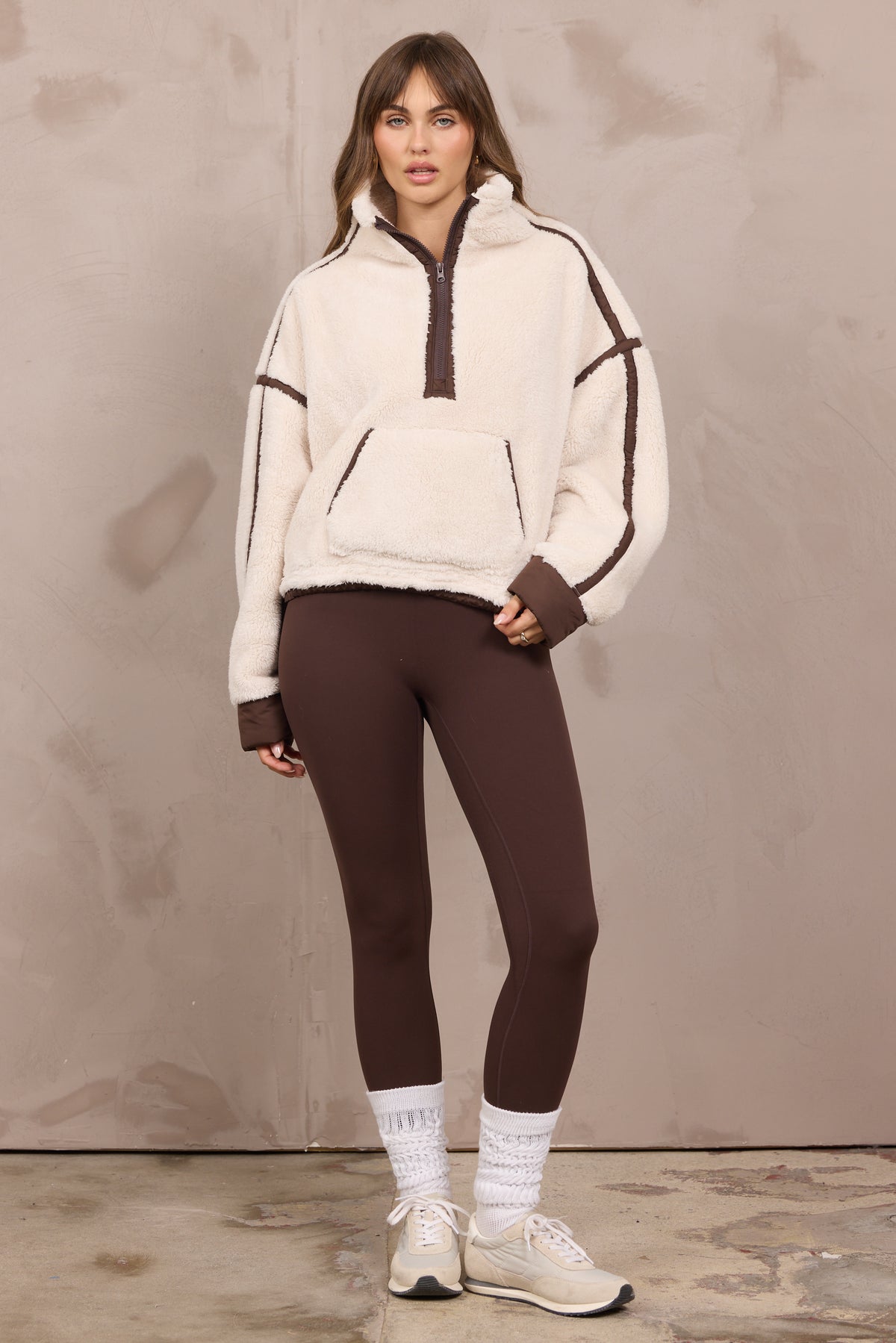 Sherpa Quarter Zip w/ Contrast Binding