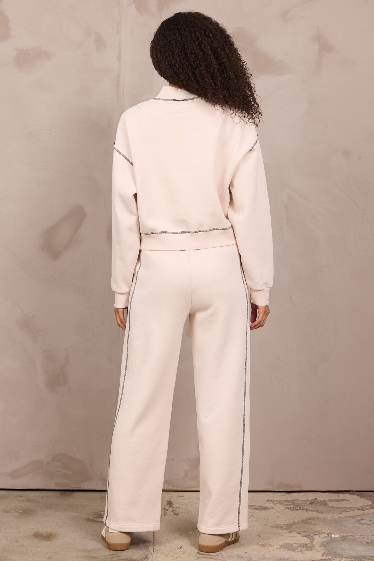 Garment Dye Mockneck w/ Contrast Stitching