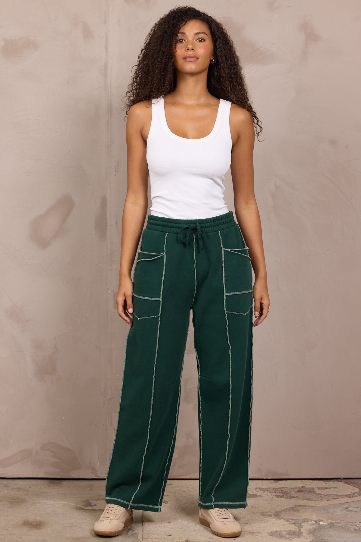 Barrell Pant w/ Contrast Stitching