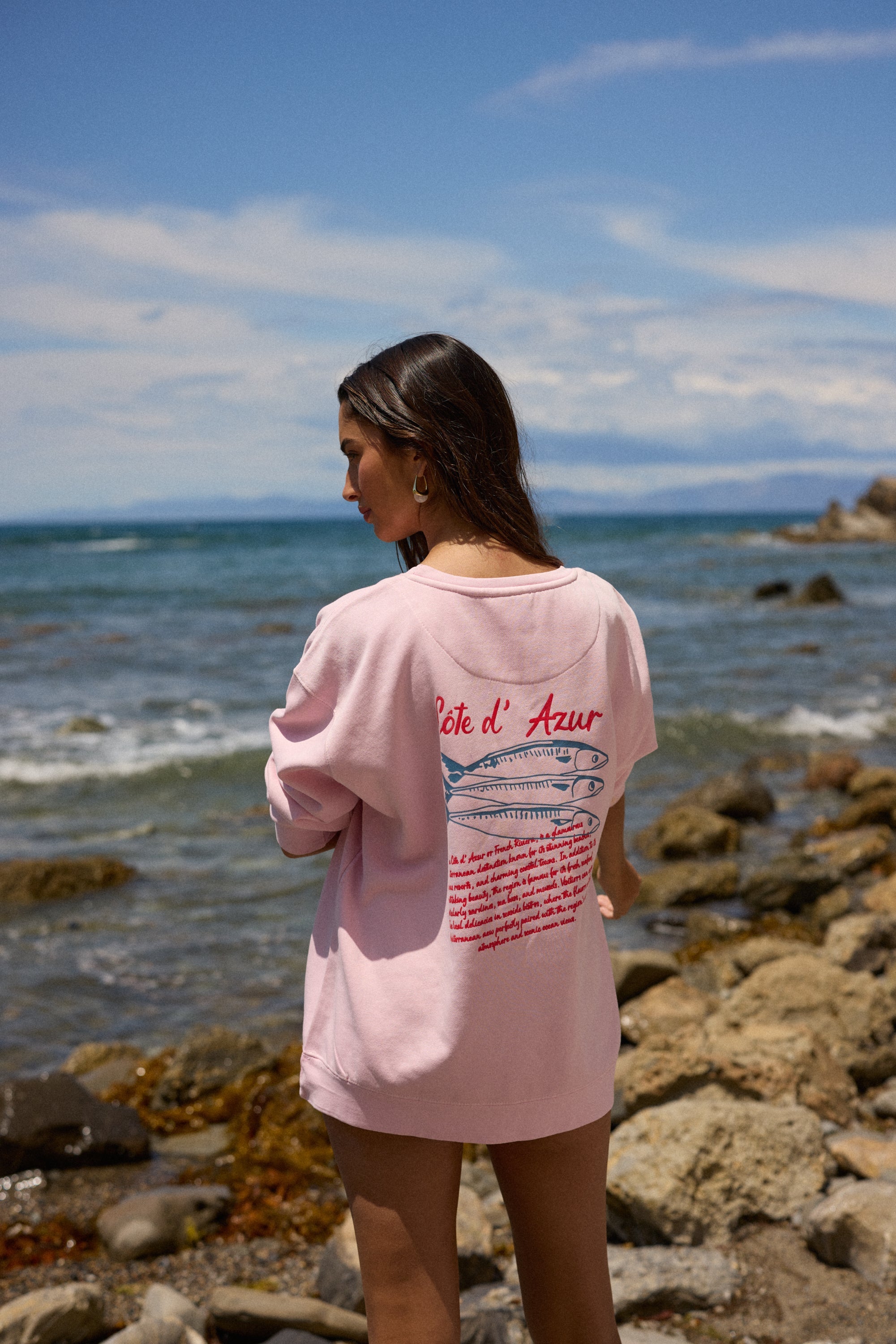 3 Fish Garment Dye Crewneck - Paradise Pink