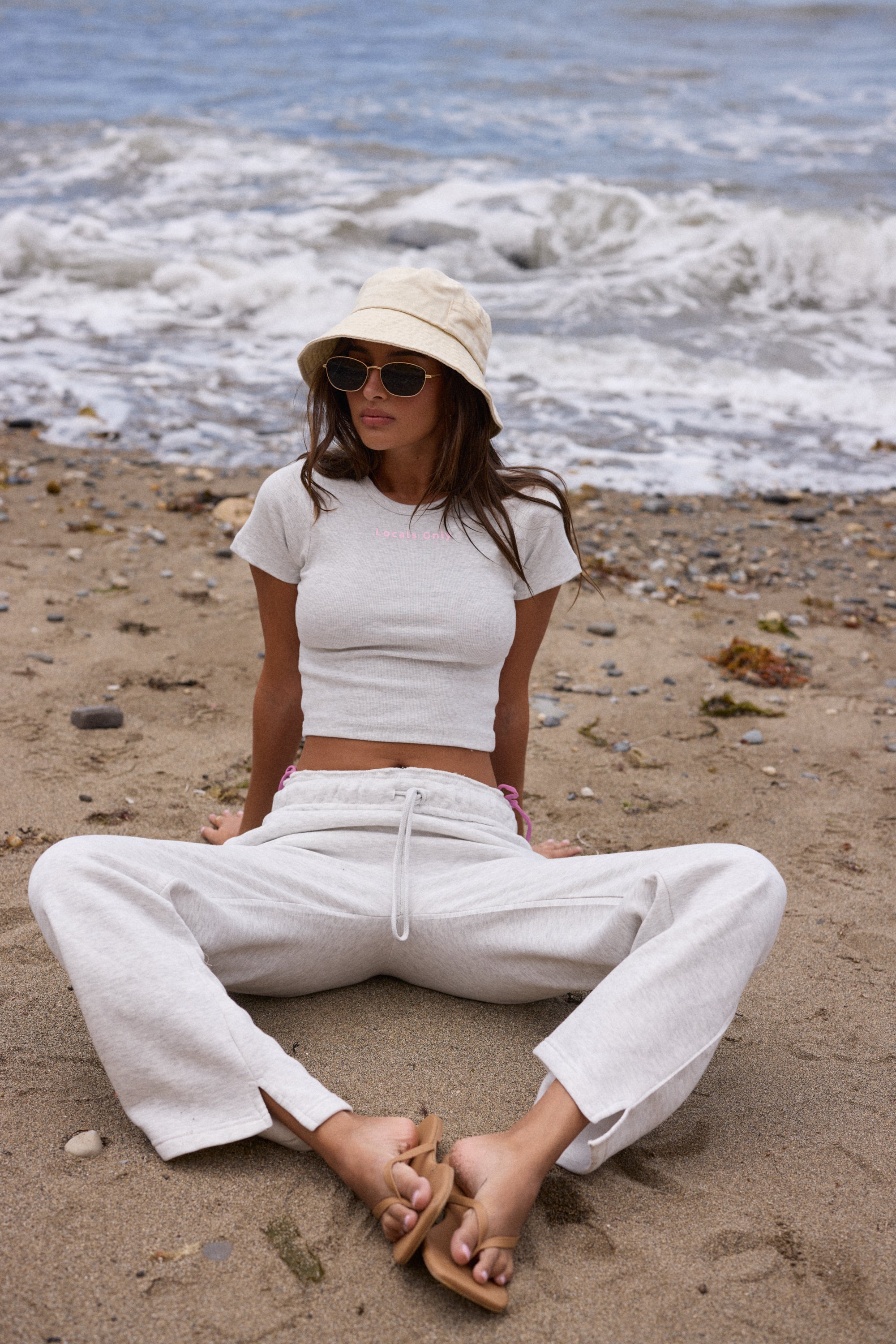 "Locals Only" Essential Fleece Sweatpants - Ash Grey