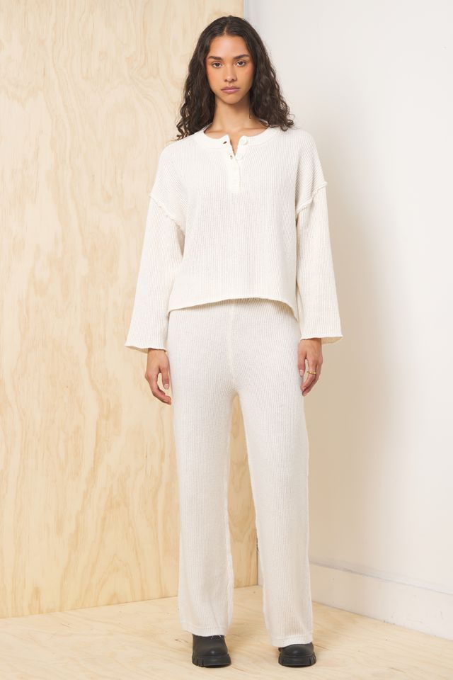 Sweater Terry Wide Leg Pant