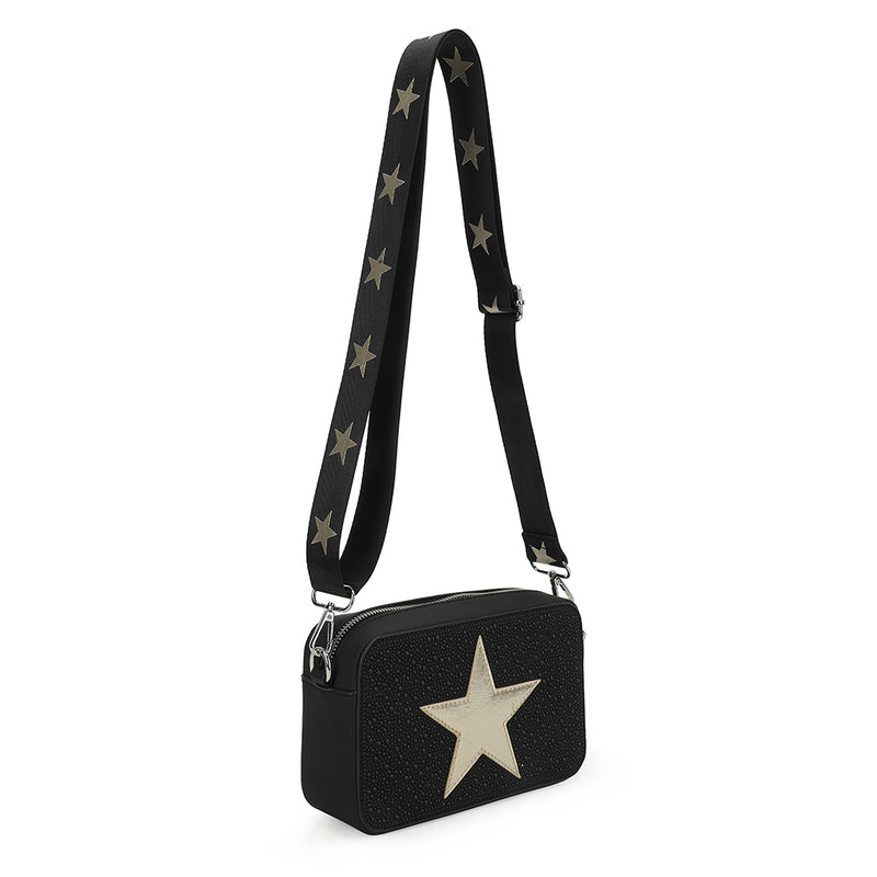 LINDA BAG- BLACK PEARL/ GOLD STAR