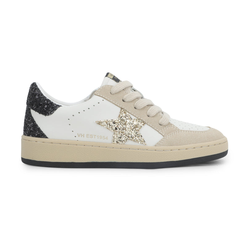 KIDS ARIELLA - WHITE/ TAUPE GLITTER