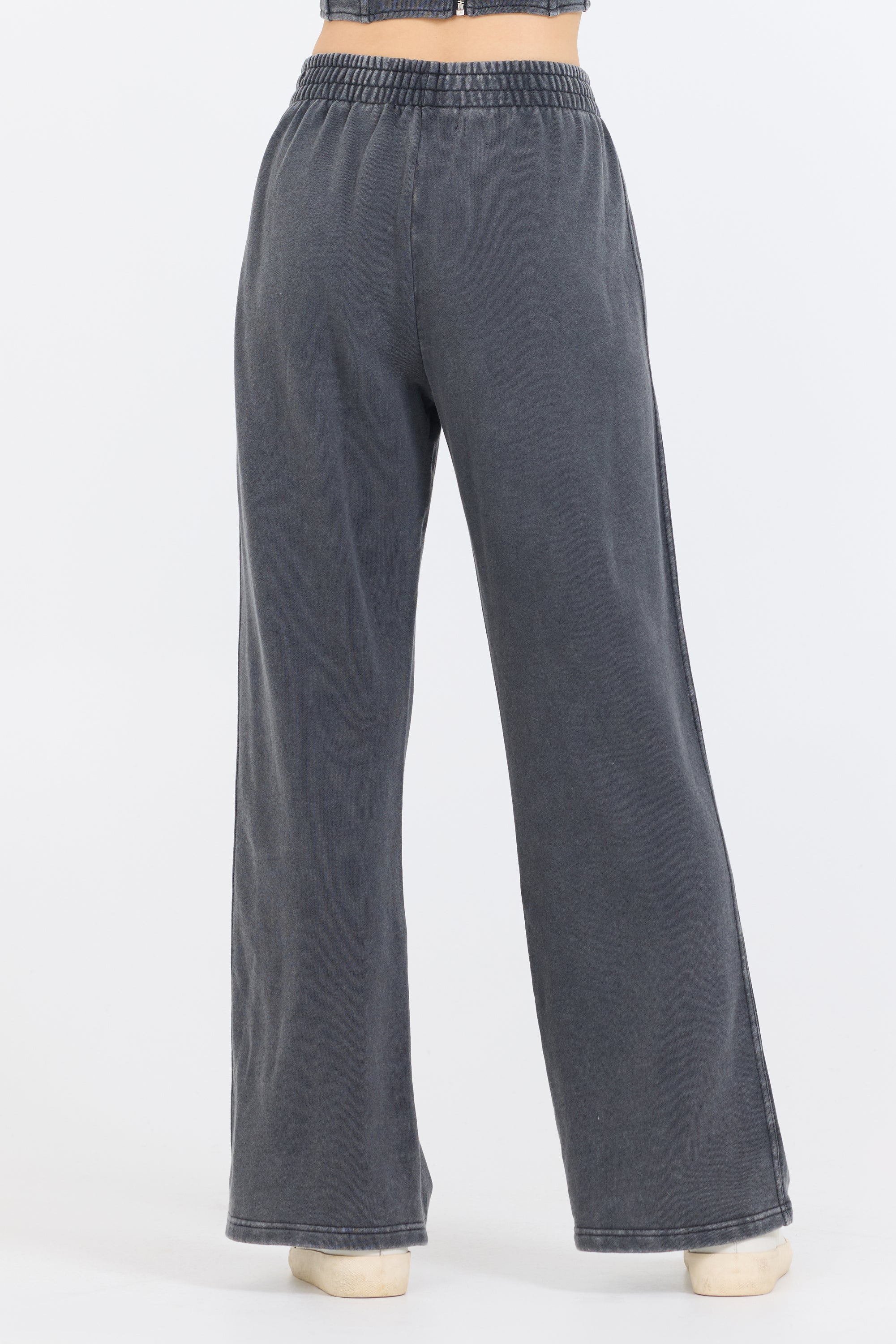 Washed Charcoal Garment Dye French Terry Flare Pant – VintageHavana.com