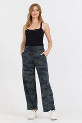 Onyx Camo Printed Cloud Fleece Flare Pant