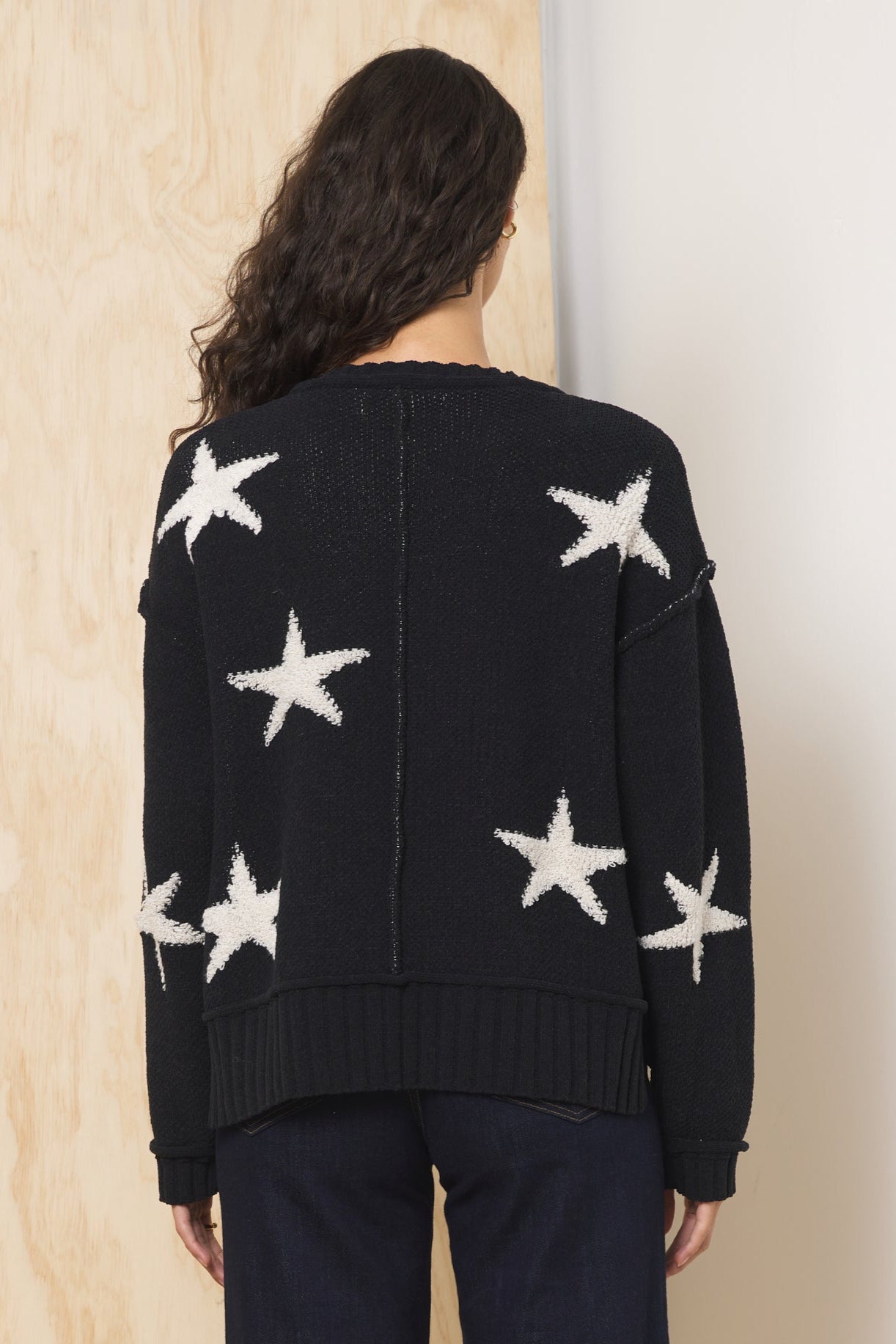 Jacquard Knit Star Sweater