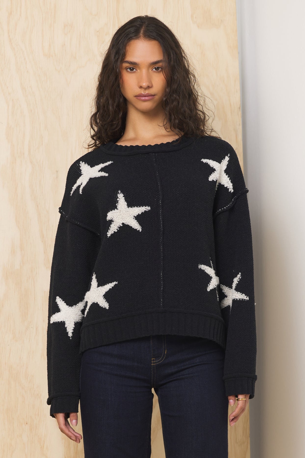 Jacquard Knit Star Sweater