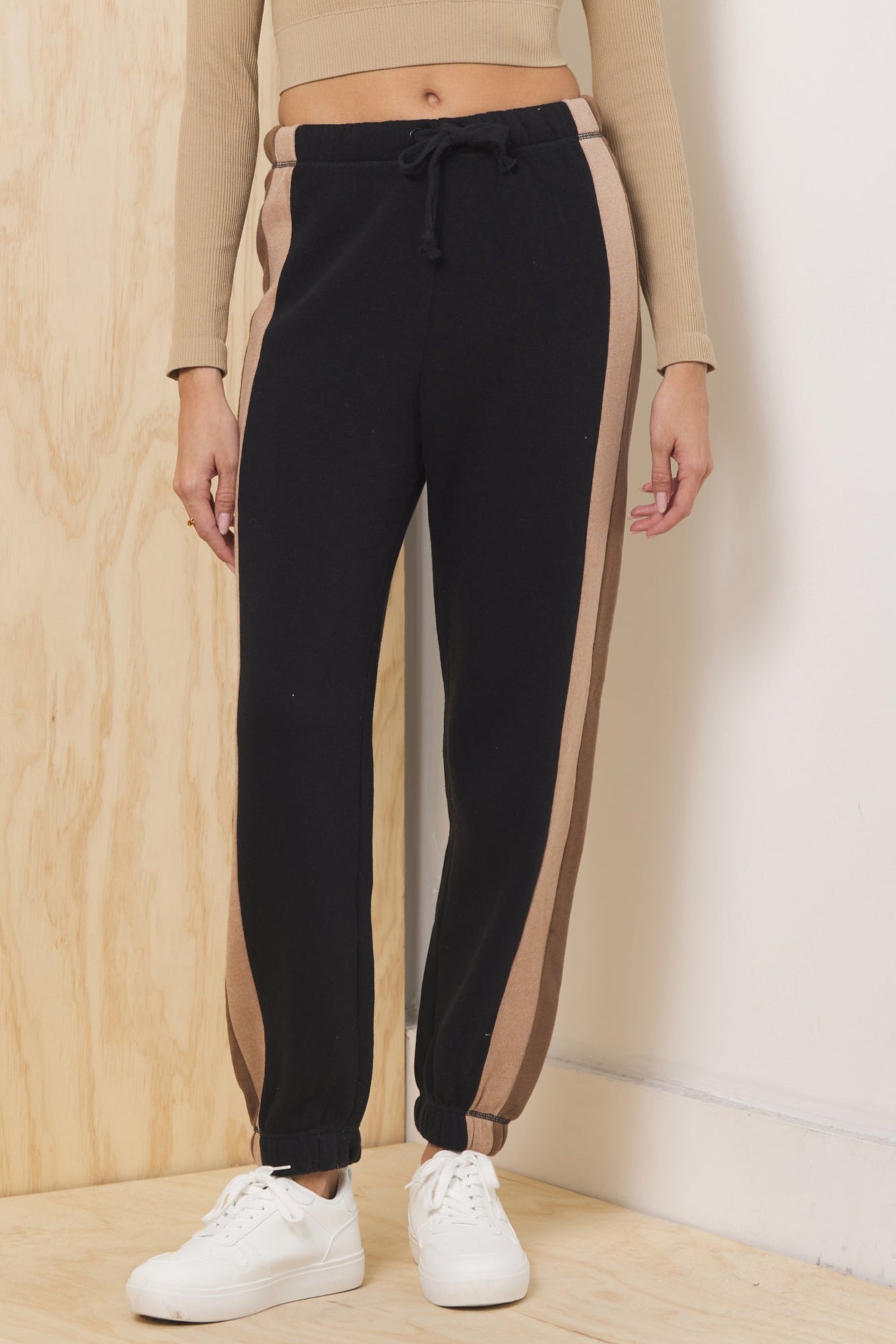 Color Block Burnout Fleece Jogger