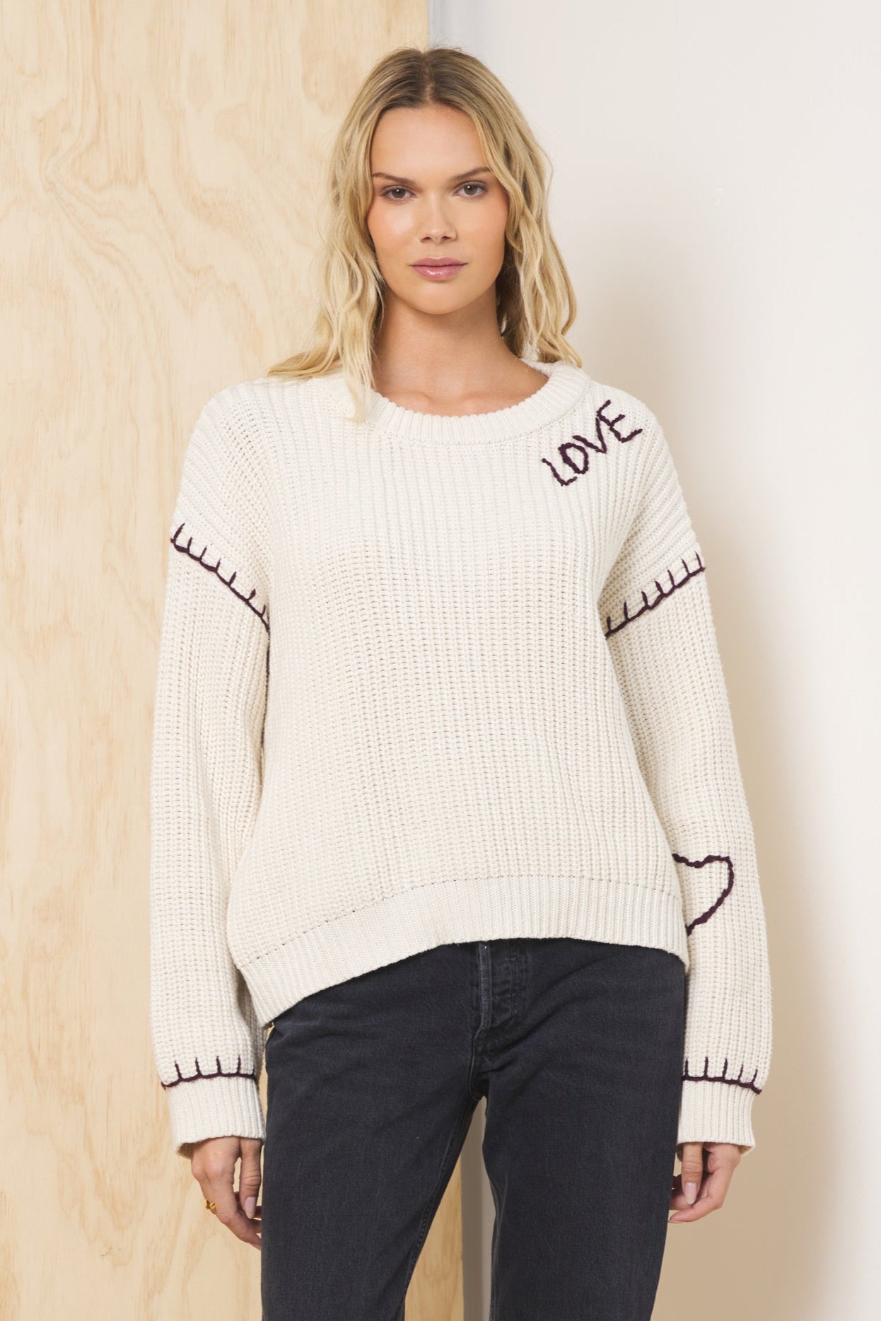 Whipstitch Detail Sweater