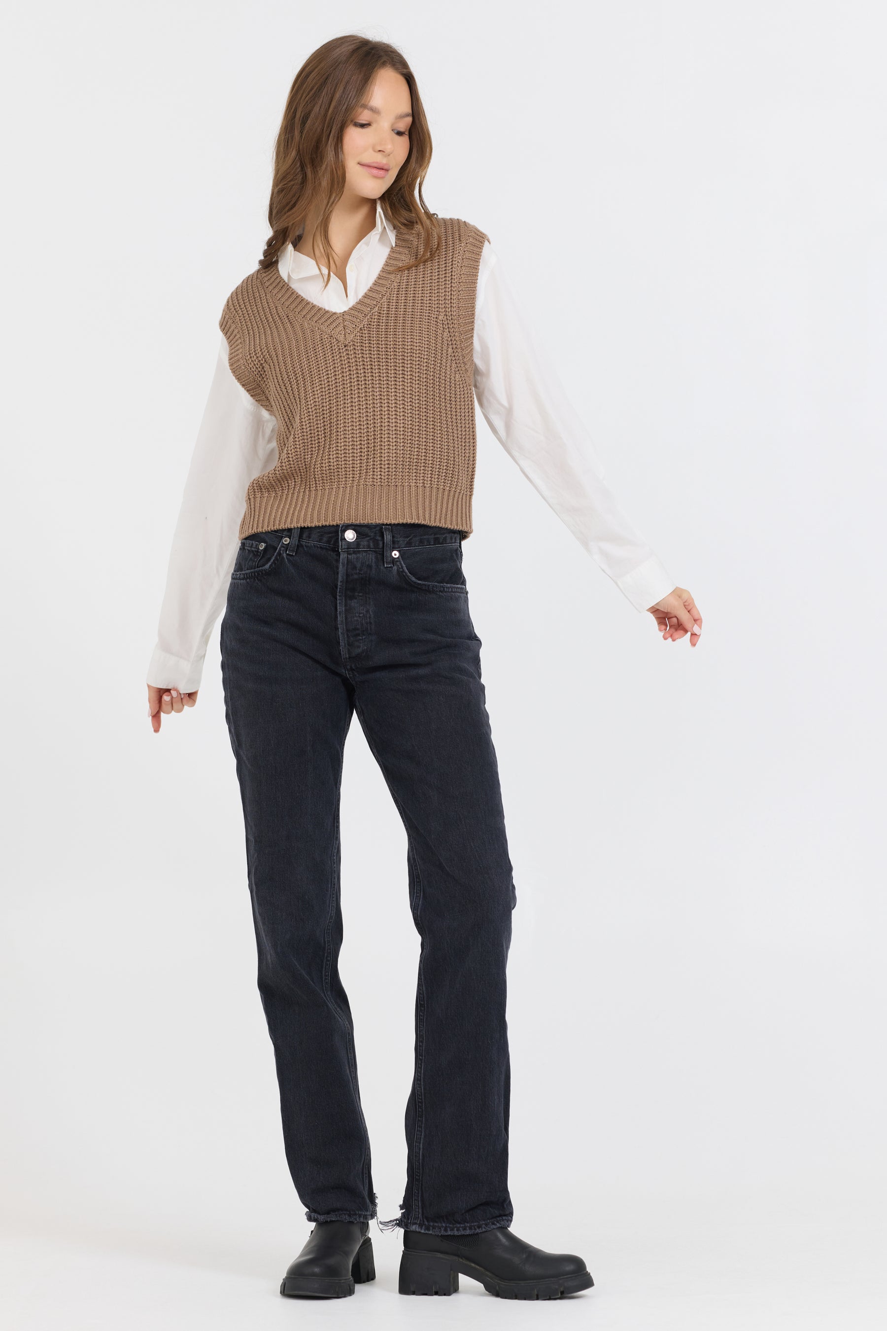 CC Tweed Twinkle Vest White Cotton Polyamide 251873