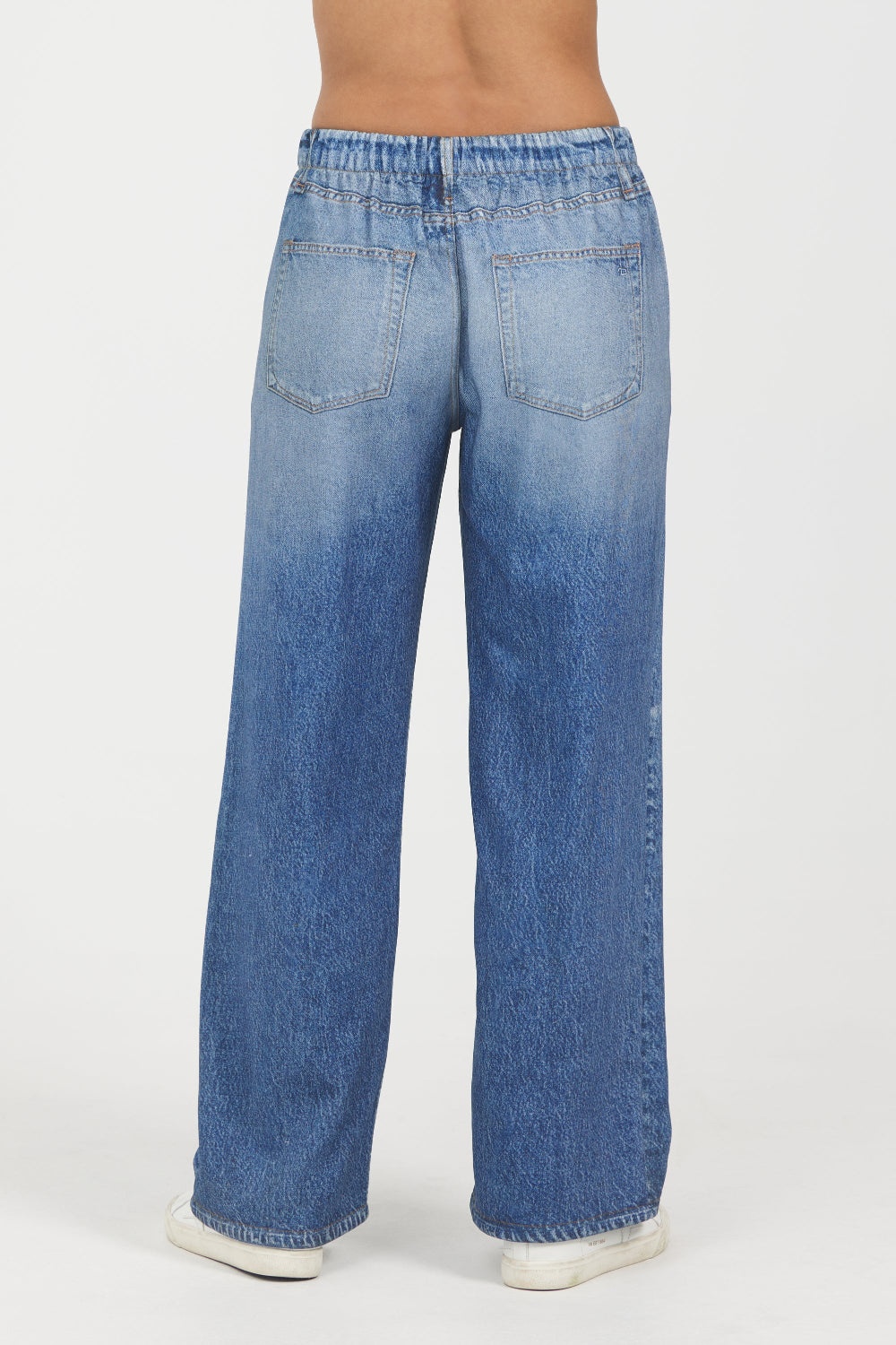 Denim Fleece Wide Leg Pant