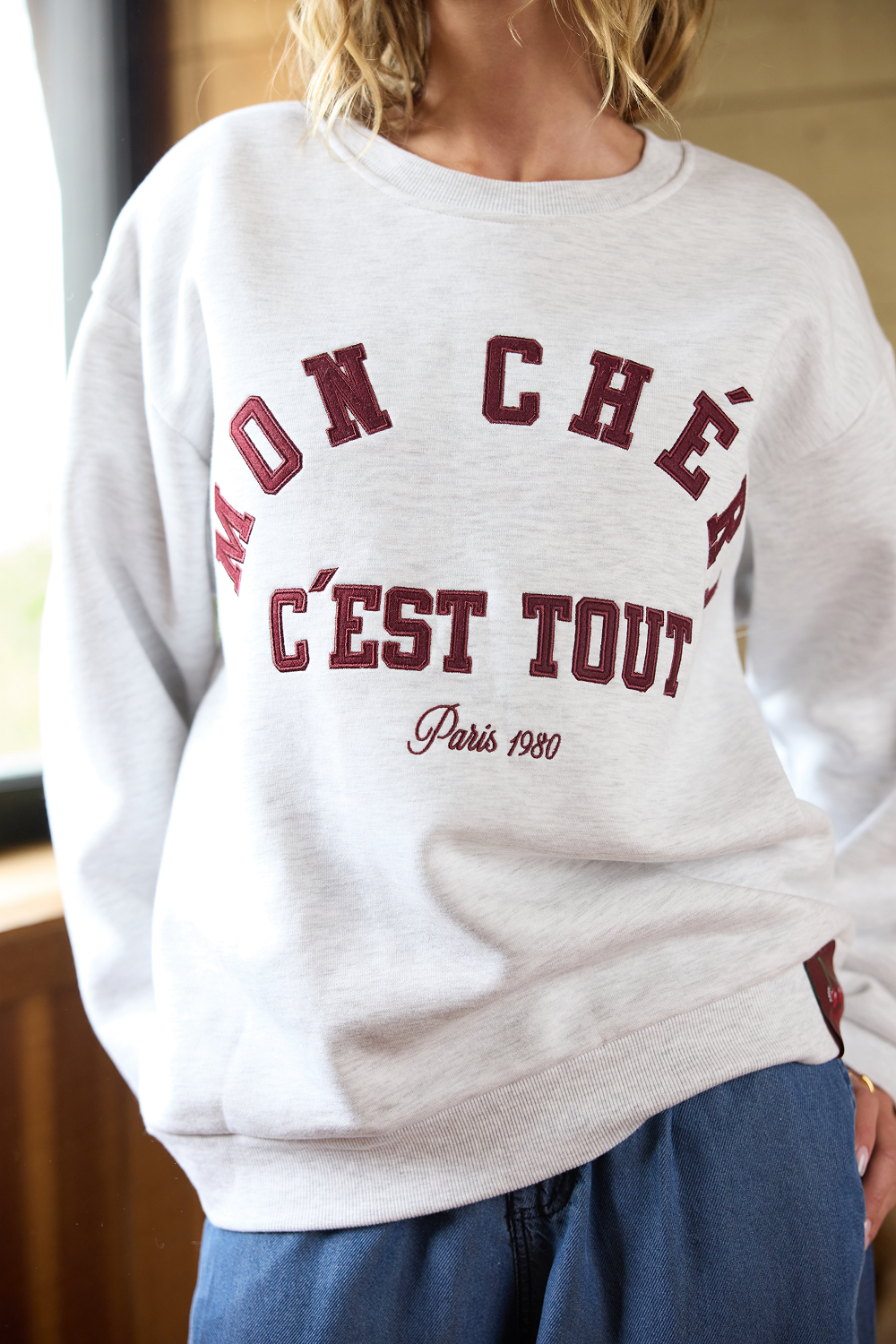 Comfort Fleece Crew with Applique